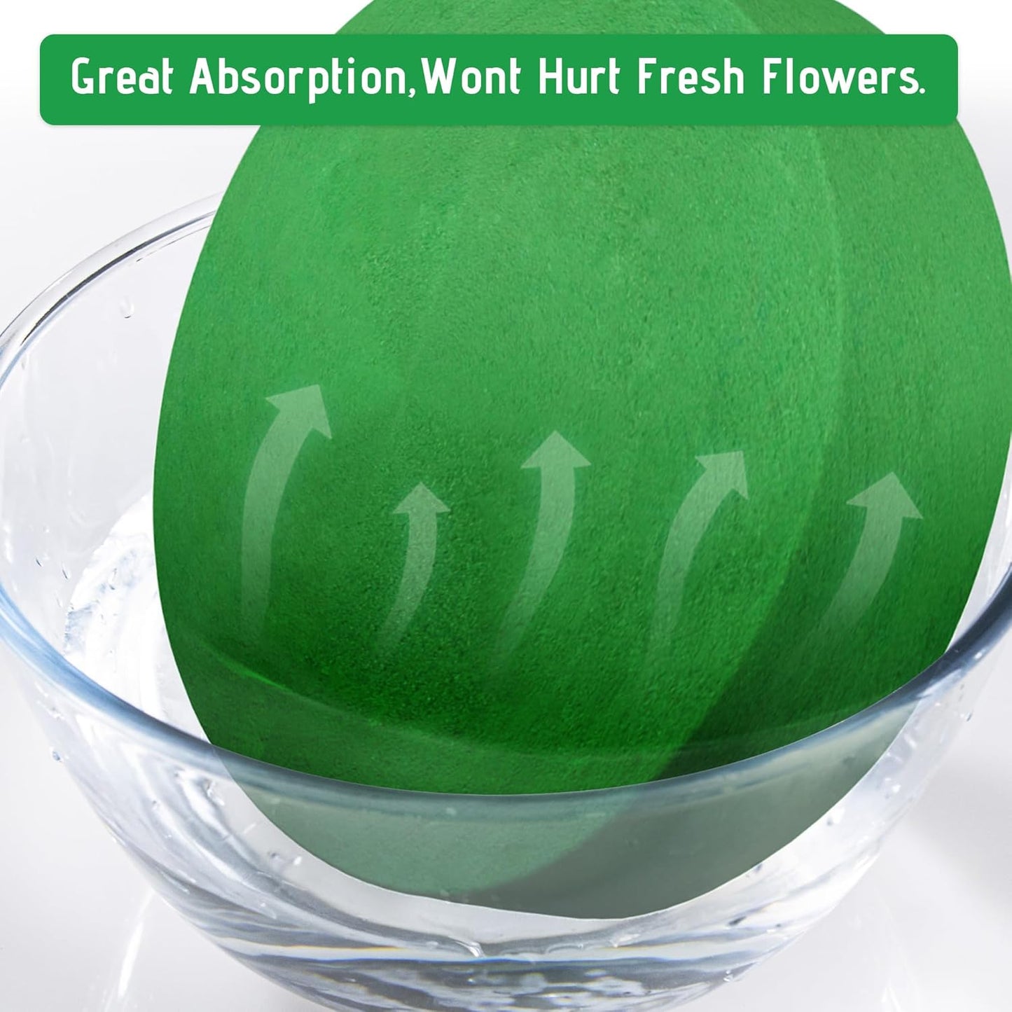 Max Shape 6 Pcs Floral Foam Round Blocks, Large Wet and Dry Green Foam for Artificial and Fresh Flower Arrangement,Flower Foam Blocks for Wedding Party Decorations (6.49 Inch)