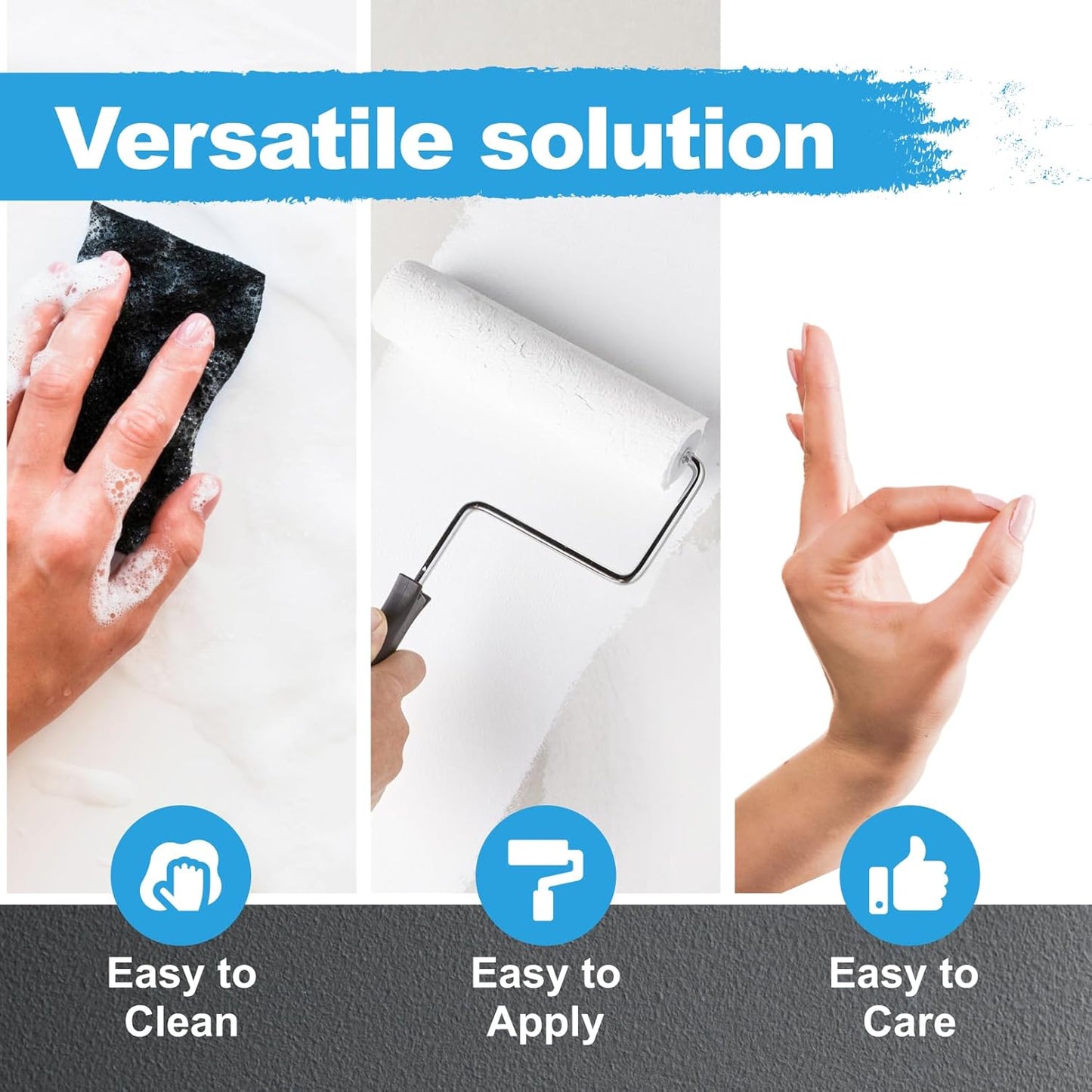 Kompozit ONE Ultra Cover Interior/Exterior White 100% Acrylic Paint & Primer for walls 1 Gallon, Flat. High Durability and Scratch-Resistant Paint. Made in USA. Low VOC.