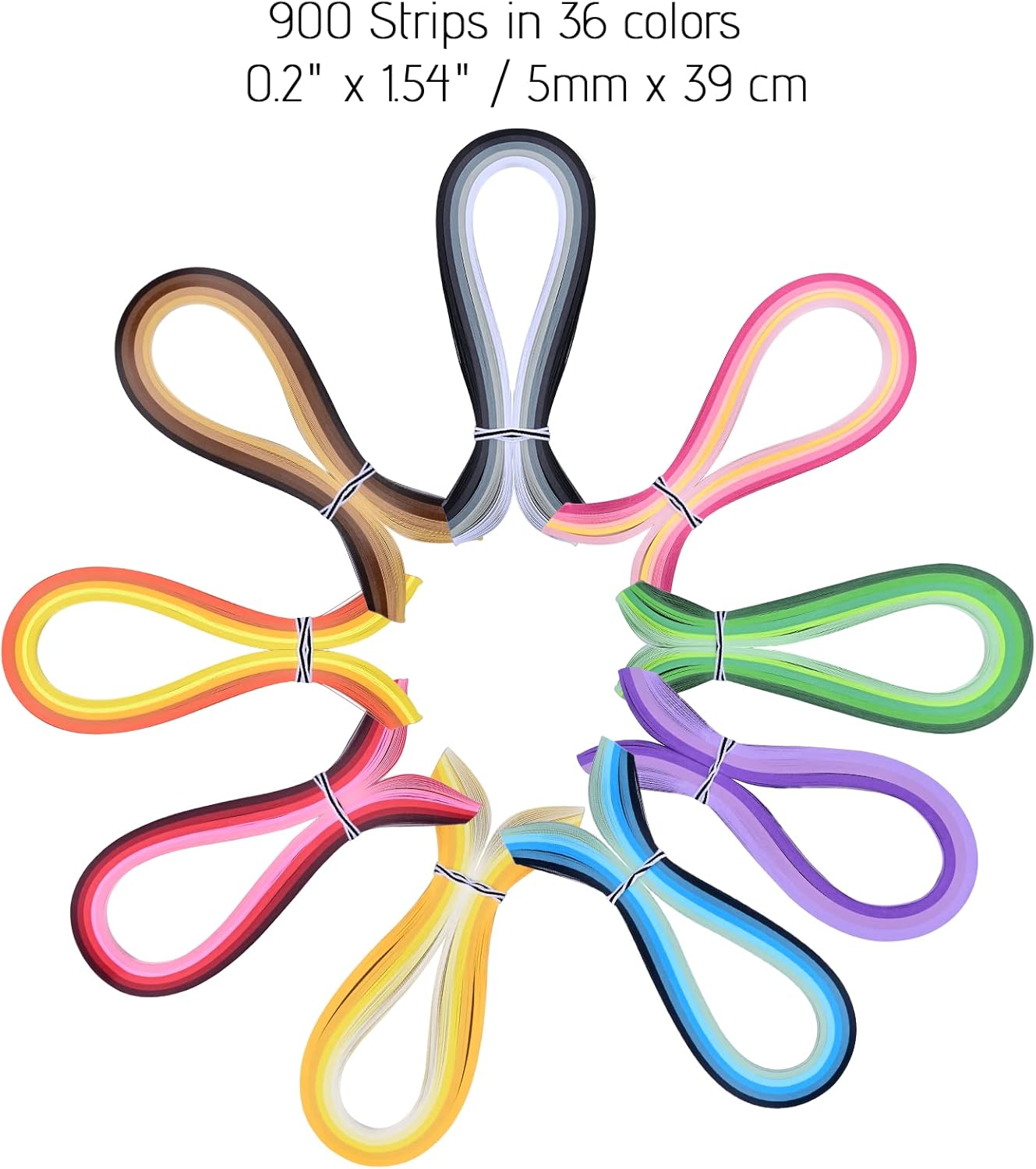 YURROAD Quilling Paper Set with 900pcs 5mm Quilling Paper Strips Filigree Tool Kit and Quilling Board Slotted Pen Curling Coach Crimper