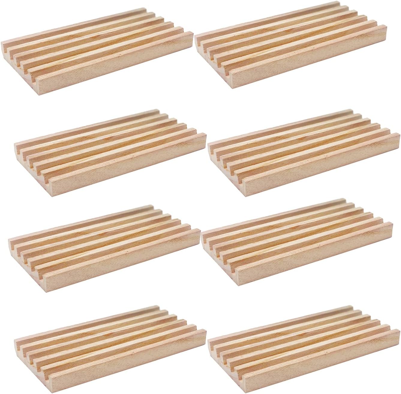 Wooden Domino Trays/Racks Set of 8 Mexican Train Domino Trays/Racks Double 12 Tiles Holders Rack Domino Tiles Holders Domino Wood Holder【 Dominoes not Included】