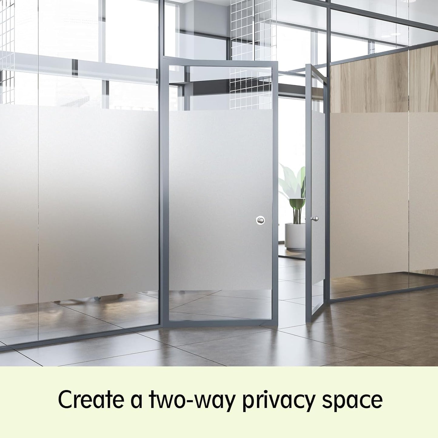 Frosted Glass Window Privacy Film - UV Sun Blocking Heat Control, Static Cling Removable & Reusable for Home, Bathroom, and Office (Frosted 29.5 Inch x 6.5 Feet)