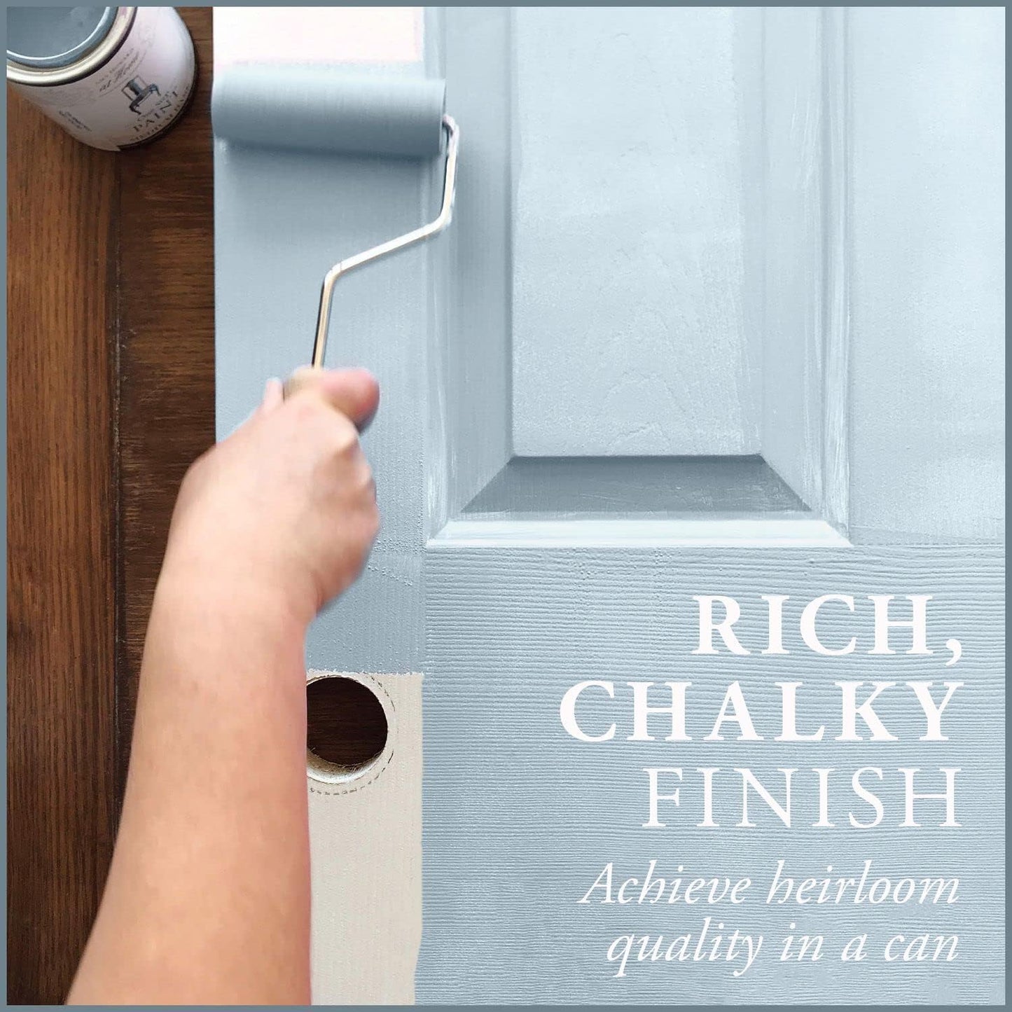 AMY HOWARD AT HOME Chalk-Based One Step Paint for Furniture, Cabinetry, Decor, Finish, and More | No Stripping, Sanding, or Priming | Ultra-Light Base | 32 Ounce | French Blue