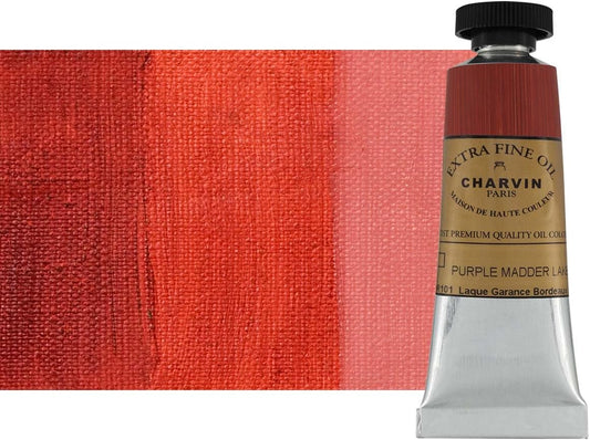 Charvin Extra Fine Oil Paint, Purple Madder Lake 20 mL - Triple-Milled, Rich Texture, Poppy Oil-Based, Light-Fast, Handmade, Archival Quality