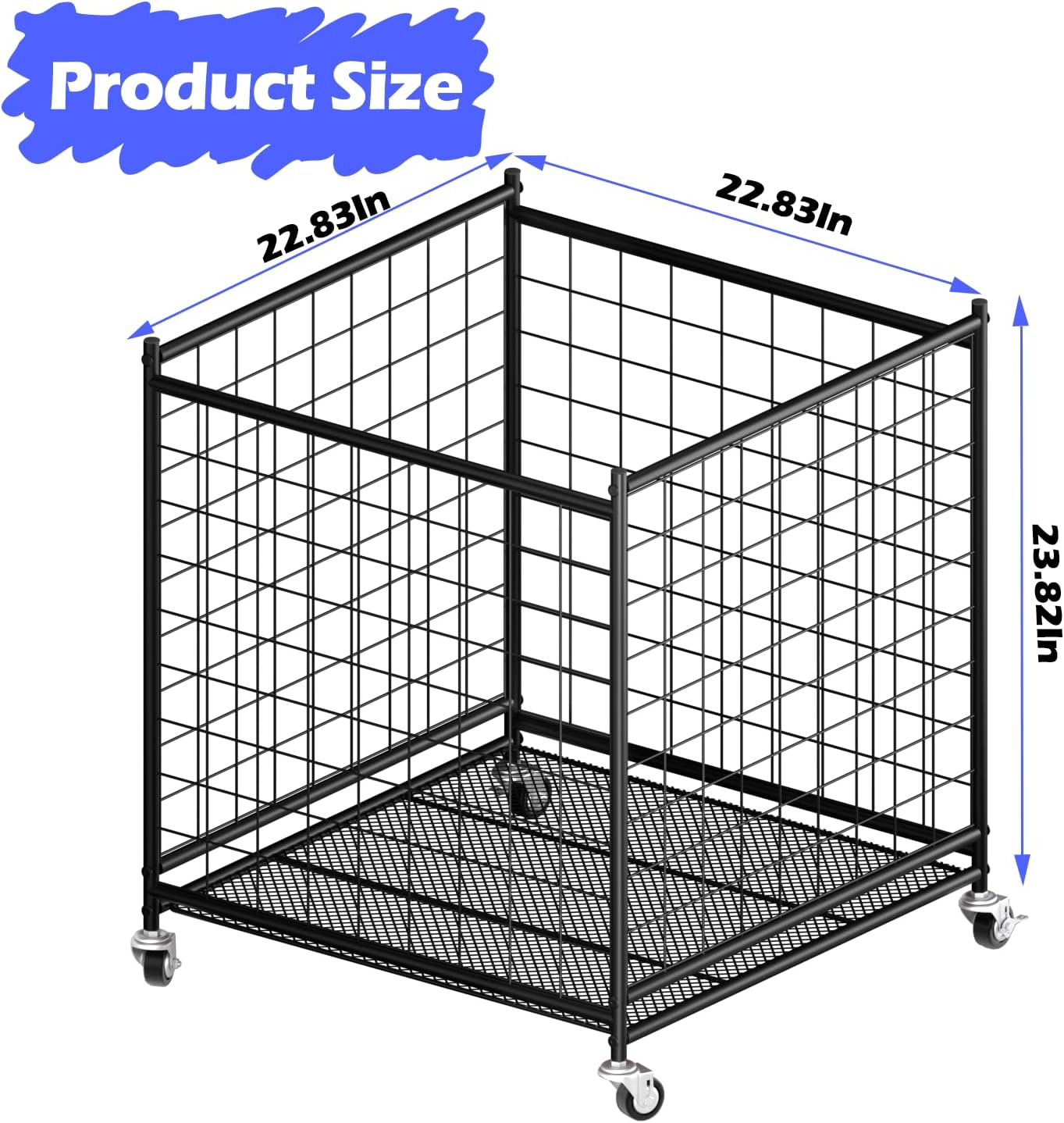 Ball Storage - 22.83" Basketball Cart With Wheels Garage Volleyball Storage Sport Equipment Holder Organizer For Indoor Outdoor,Metal Storage Rack For Playgroup,Gym And School
