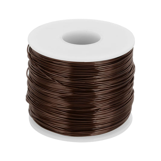 MECCANIXITY 18 Gauge Anodized Aluminum Craft Wire Bendable Bonsai Training Wire 492 Feet 1mm for Sculpting Crafts Wreath Floral Beading Jewelry Making, Brown