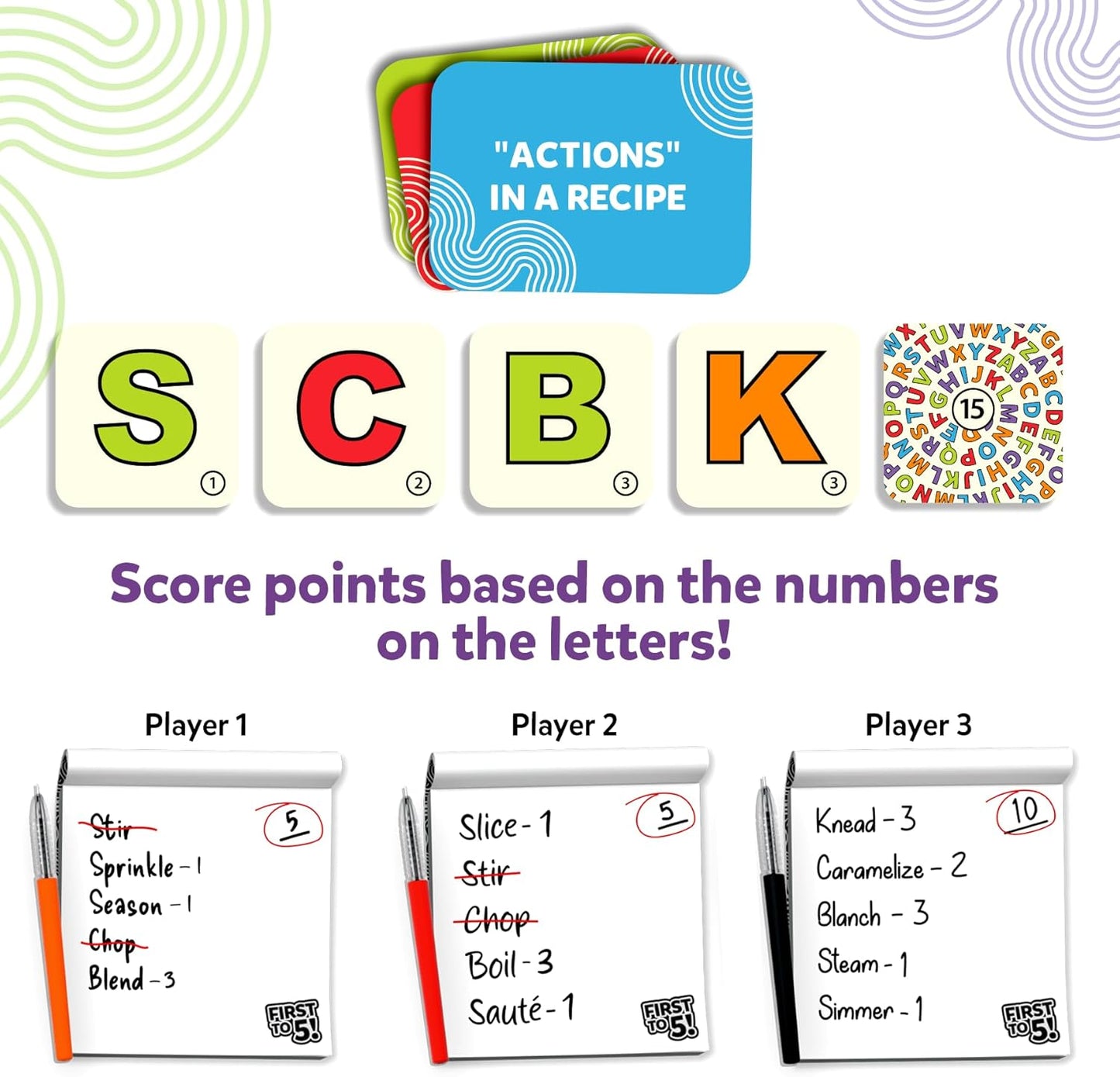 Skillmatics Board & Card Game - First to 5, Category Game with a Twist, Quick Thinking, Perfect for Parties, Christmas, Family Game Nights, Gifts for Kids, Teens, Adults, Ages 8, 9, 10 & Up