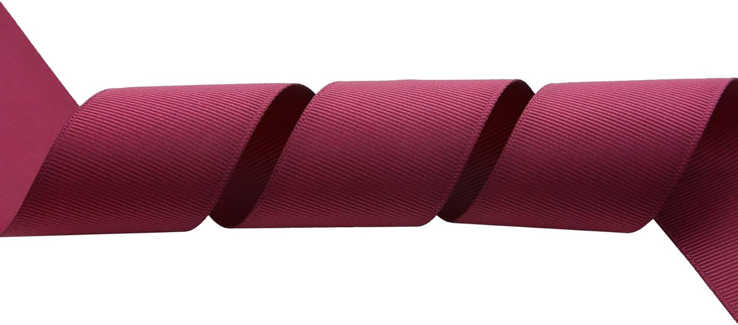 ITIsparkle 11/2" Inch Grosgrain Ribbon 25 Yards-Roll Set for Gift Wrapping Cake Decoration Party Favor Hair Braids Hair Bow Baby Shower Decoration Floral Arrangement Craft Supplies, Burgundy 277#