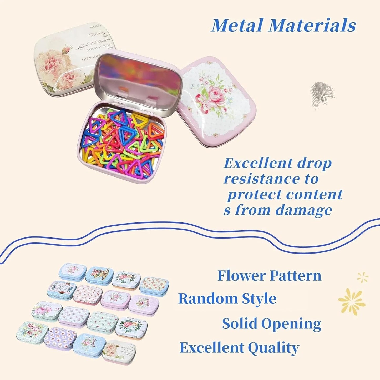 Fazanwey Metal Triangle Stitch Markers,Colorful Crochet Stitch Markers,Knitting Marker with Storage Case,Crochet Gift for Knitting Weaving Lovers (Triangle)