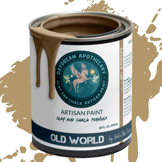 Daydream Apothecary Premium Chalk Style Paint for Furniture, Home Décor, Wood, DIY Interior Projects, Quick Dry, No Prep or Prime Needed, Matte Earthly Brown - 16oz
