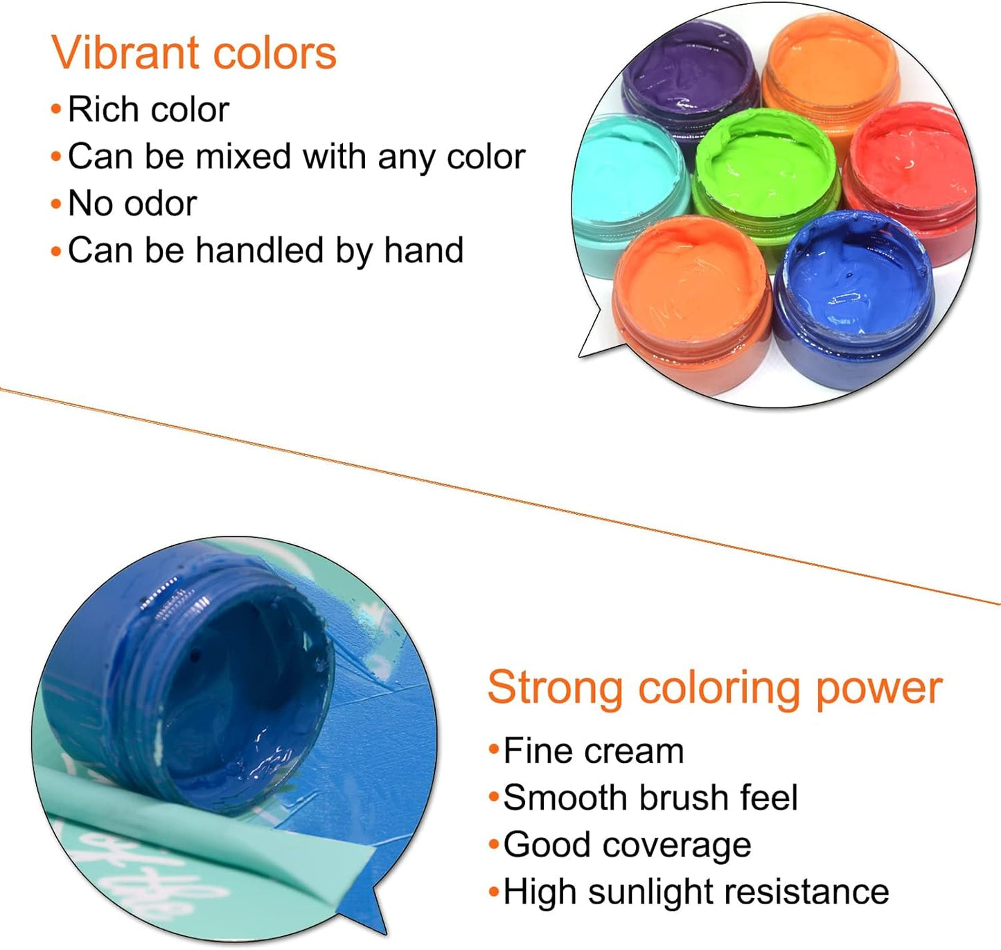 6PCS Chalk Paste with 3 Mini Squeegee, Screen Printing Ink, Chalk Paste for Stencils, Reusable Self-Adhesive Stencil Paste Starter Kit, Handmade DIY Home