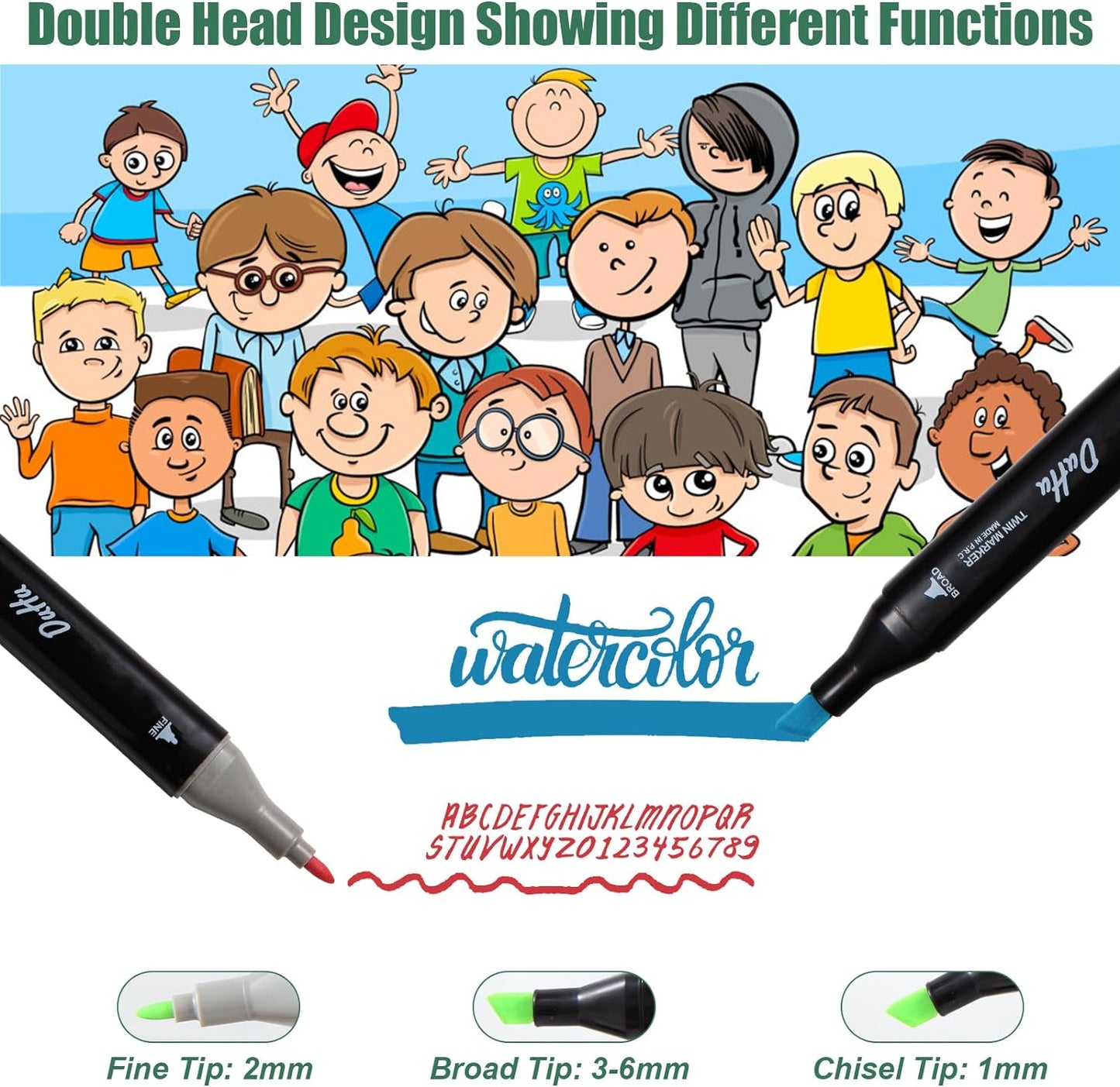 80 Colors Alcohol Markers Set, Dual Tips Blender Art Markers for Drawing Sketching Coloring Artist Pens and Underlining, Professional Permanent Sketch Marker for Kids Adult Coloring