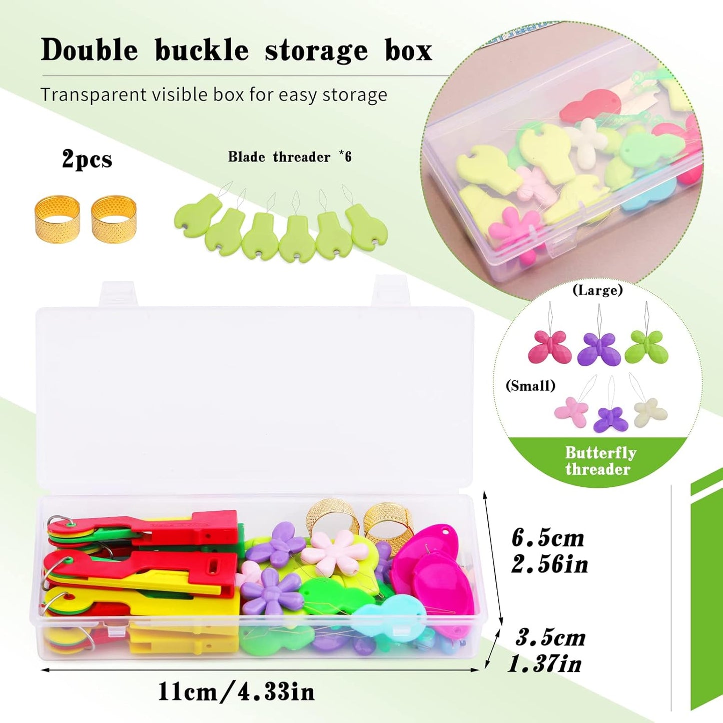 Fedmut Needle Threaders Set, 51 Pcs Needle Threader Tool Needle Threaders for Hand Sewing Craft, 9 Types Needle Threader with Thimbles Great for Hand Sewing Needle Work, Sewing Machine, Embroidery