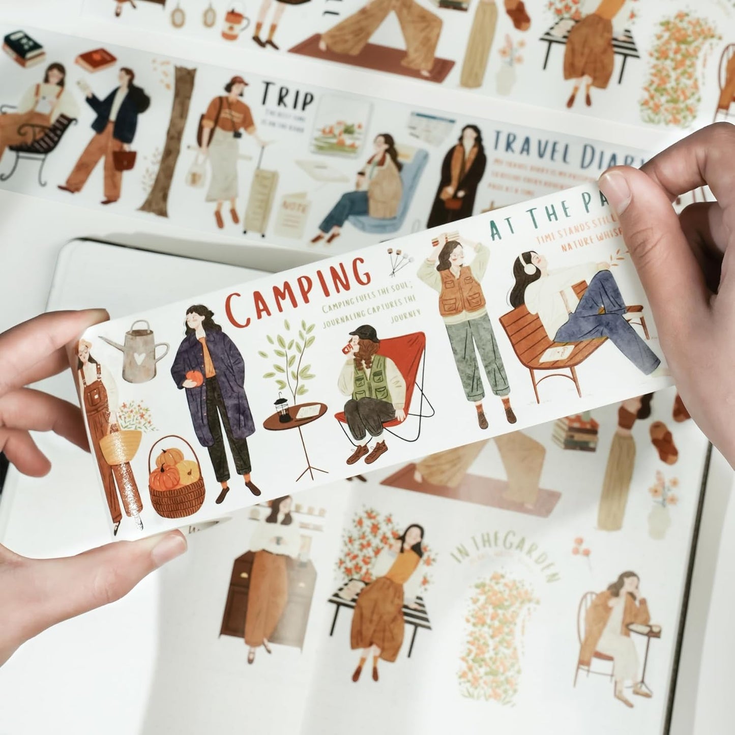 WT Pre-Cut Planner’s Day Washi Tape Set, 2 Rolls, Original Designs, Decorative Masking Tape for Journals, Planners, Scrapbooking, DIY Paper Projects