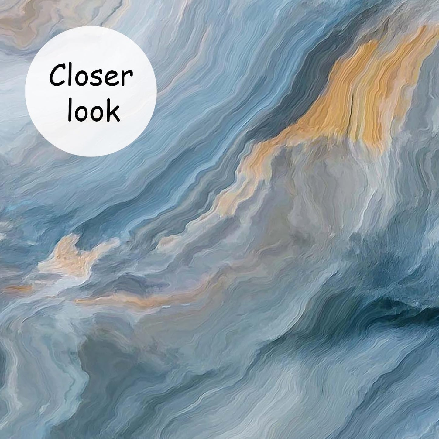 AFZEVEB-Abstract Blue Marble Wallpaper Wall murals for Bedroom 159"x107"(Not Peel and Stick)