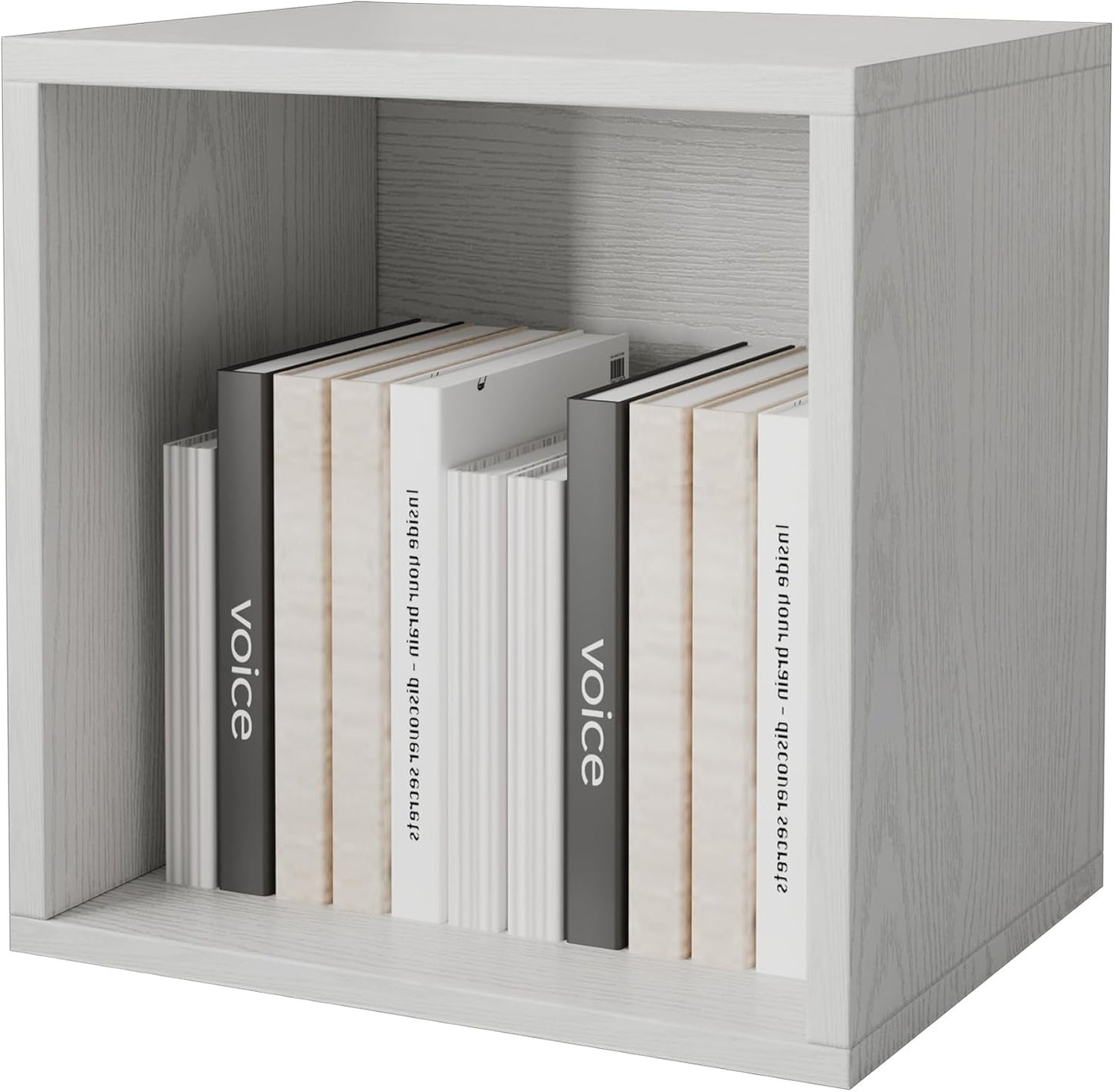 FUSUNBAO Magic DIY Cube Storage Organizer Stackable Cubes for Home Books Clothes Toy-Modular Cubby Storage System-Office Cubical-Bookcase Closet (French Oak,Drawer Cube)