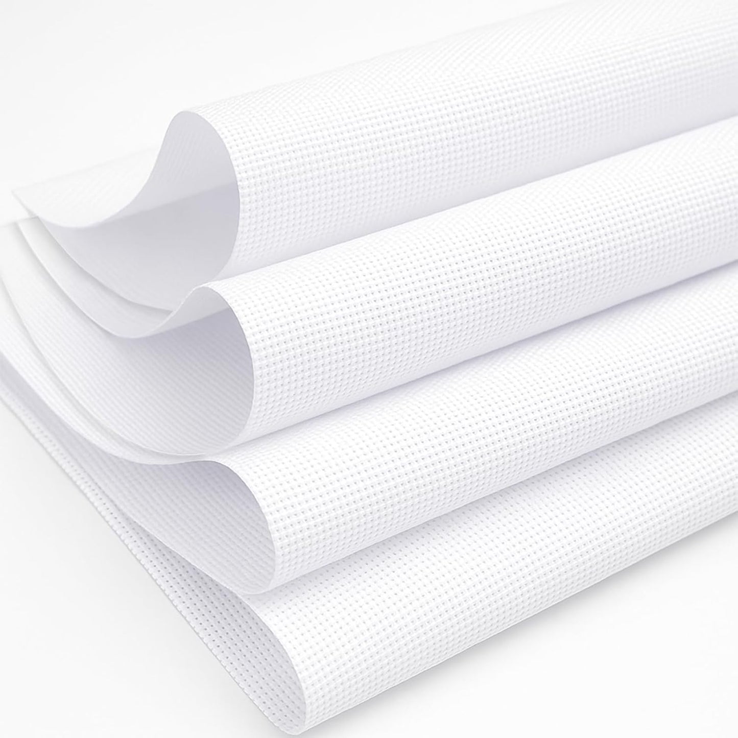 HexaHive Aida Cloth 14 Count Cross Stitch Fabric - 59 by 39 Inch Large Size Water Soluble Cross Stitch Canvas for Home DIY Embroidery Decoration Supplies (14CT, White)