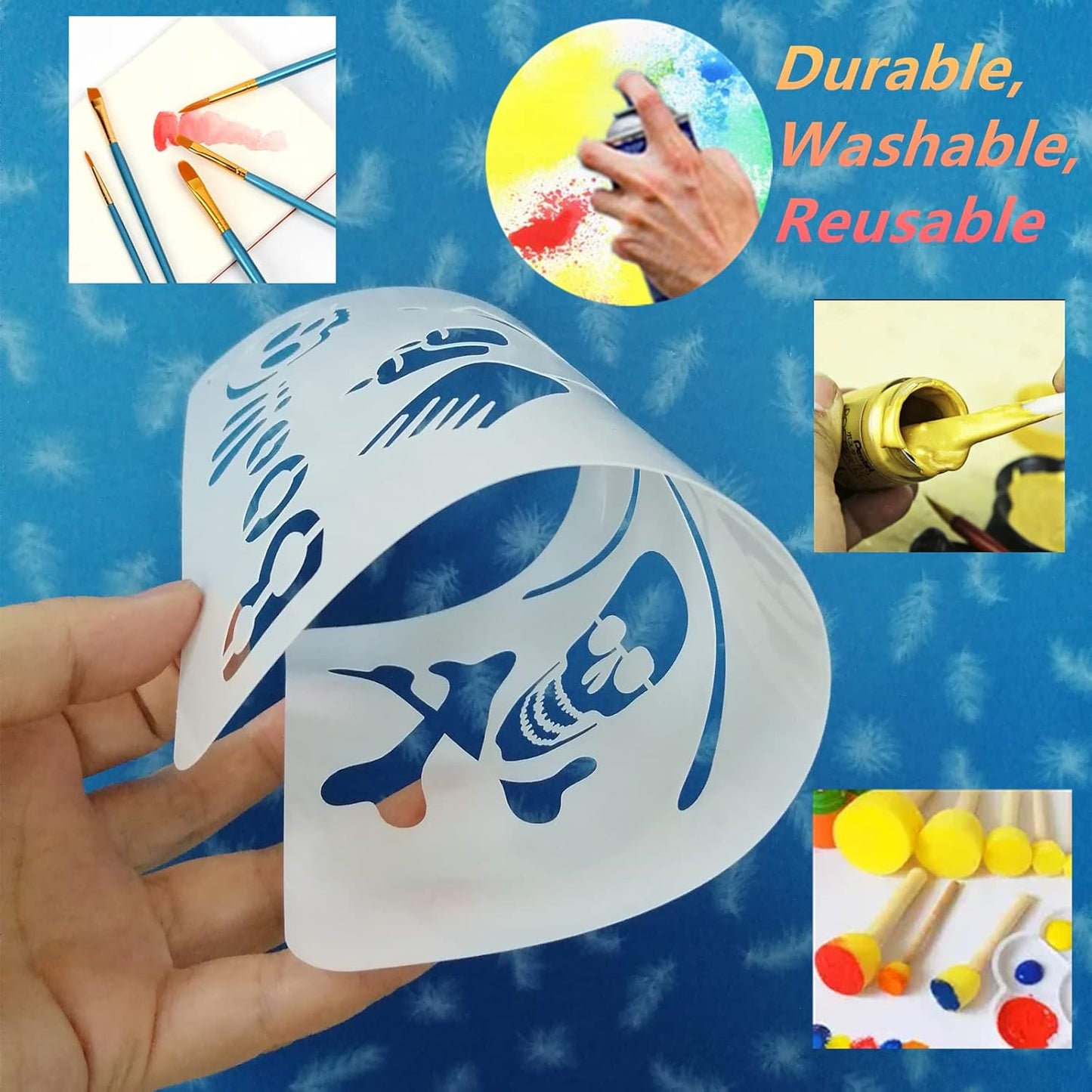 BANLTRE 8 Pack 16" x 24" 7.5mil/0.19mm Thick Clear Blank Stencil Sheet for Cutting,Craft Plastic Sheets (16" x 24" / 7.5mil)