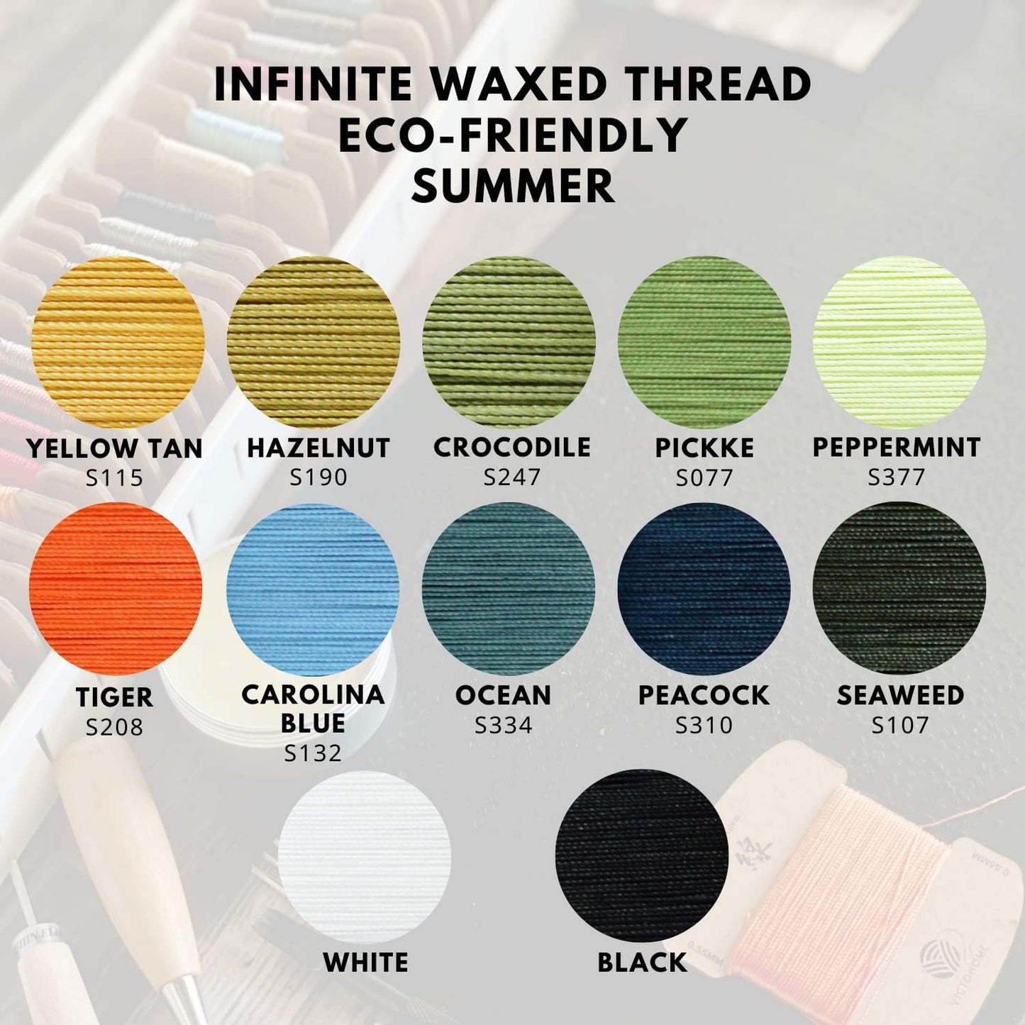 Bonded & Round Waxed Threads, 3-PLY Round Thread 12 Colors 384 Yards - Hand Sewing - All Leather Projects/Crafts/All-Purpose Threads/Macrame/Bracelet (0.45 mm, 32yd/Each)