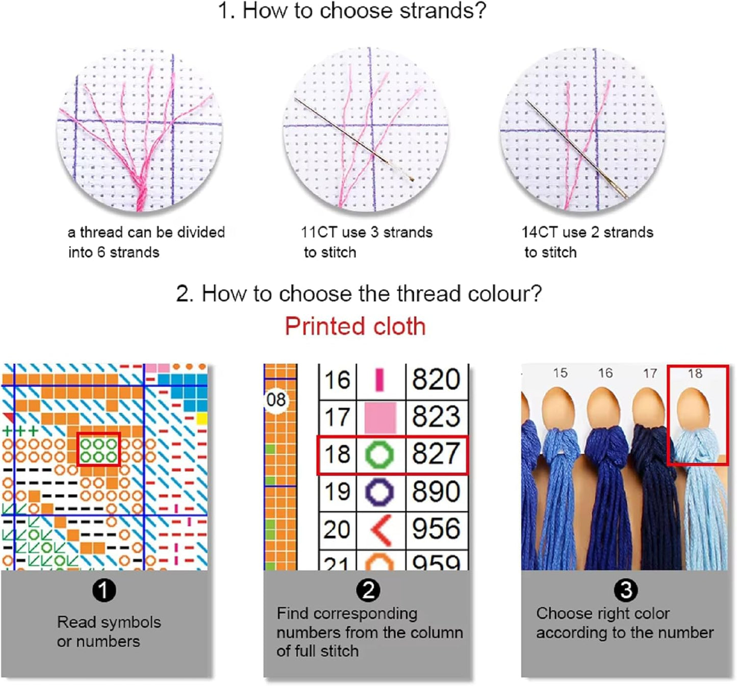 Redxing Stamped Cross Stitch Kits Full Range of Embroidery Starter Kits- Needlepoint Counted Cross Stitch Kits for Beginner Adults 11CT Printed Embroidery Kit-Butterfly Girl 16x20 inch