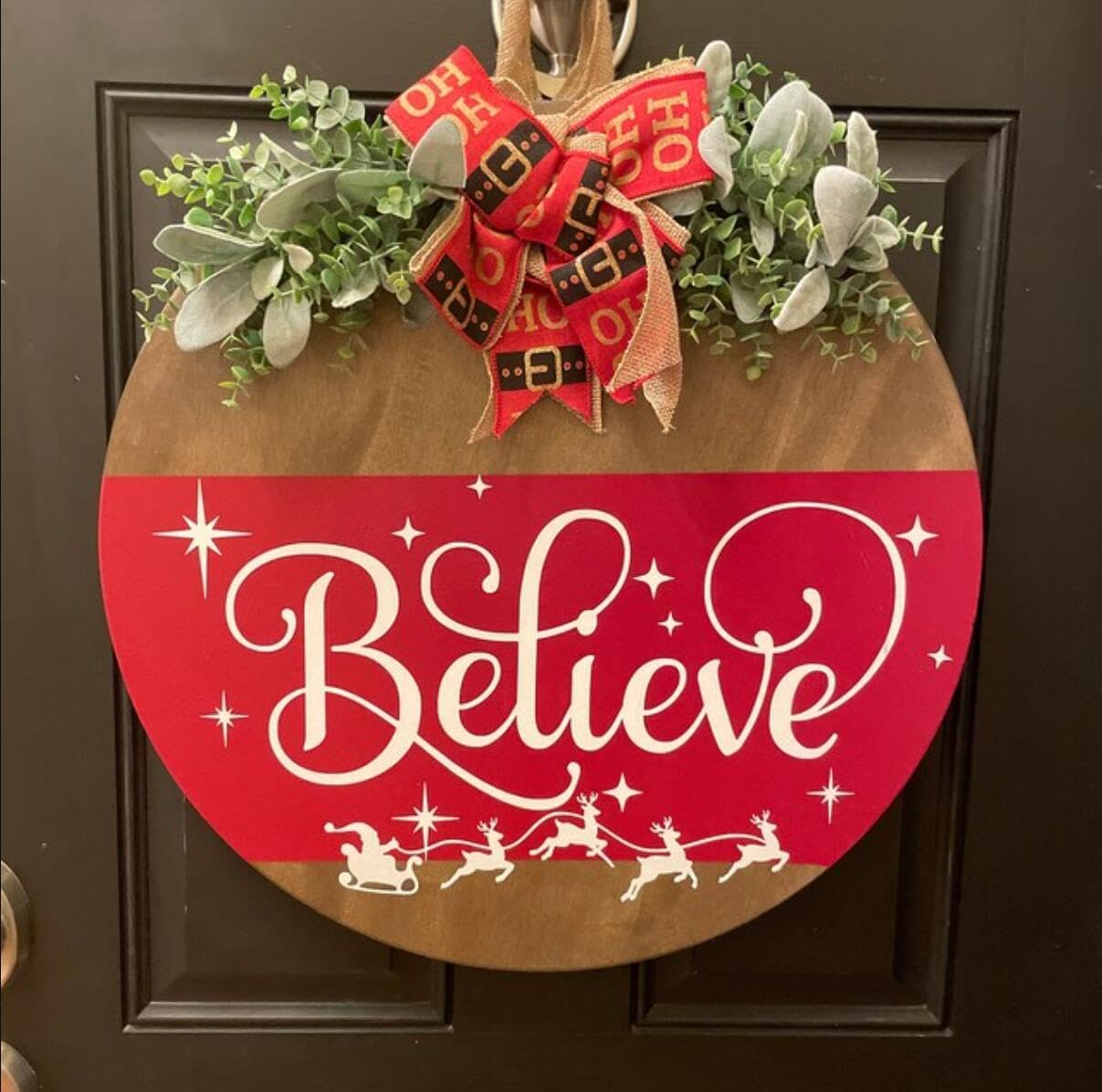 Christmas Stencil for Painting on Wood 12" Merry Christmas Doormat Stencils for Crafts Reusable Holiday Stencil Drawing Templates for Door Hanger Porch Wreath Decor