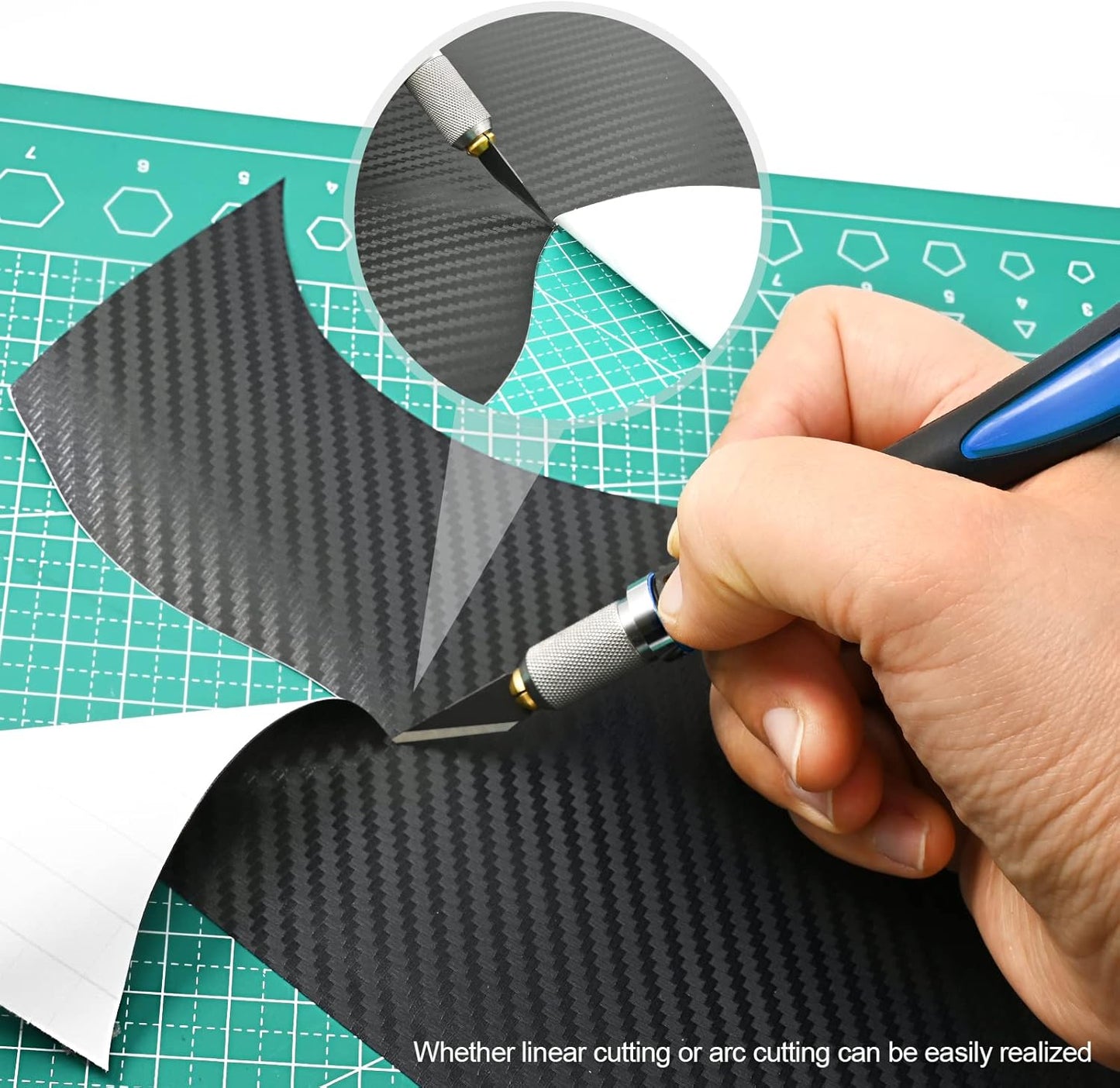 EHDIS Precision Hobby Knife Set Utility Craft Knife Kit with 10PCS Blades for Art, Working-Stencil, Scoring, Scrapbooking, Architecture Modeling, Crafting-Blue