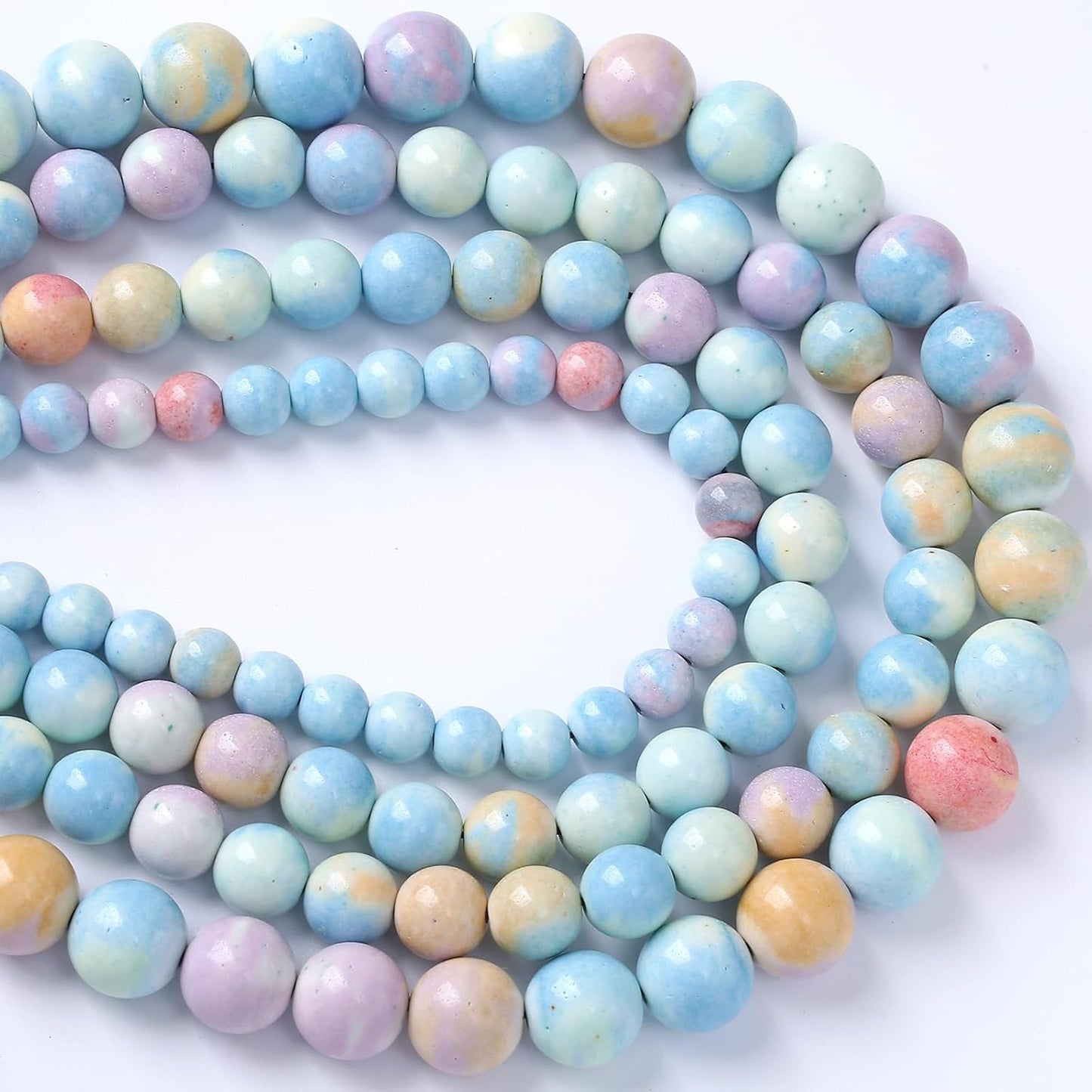 10mm 36pcs Natural Alxa Rainbow Stone Beads for Jewelry Making Energy Healing Power Stone Beads DIY Bracelet Necklace Accessories 15"