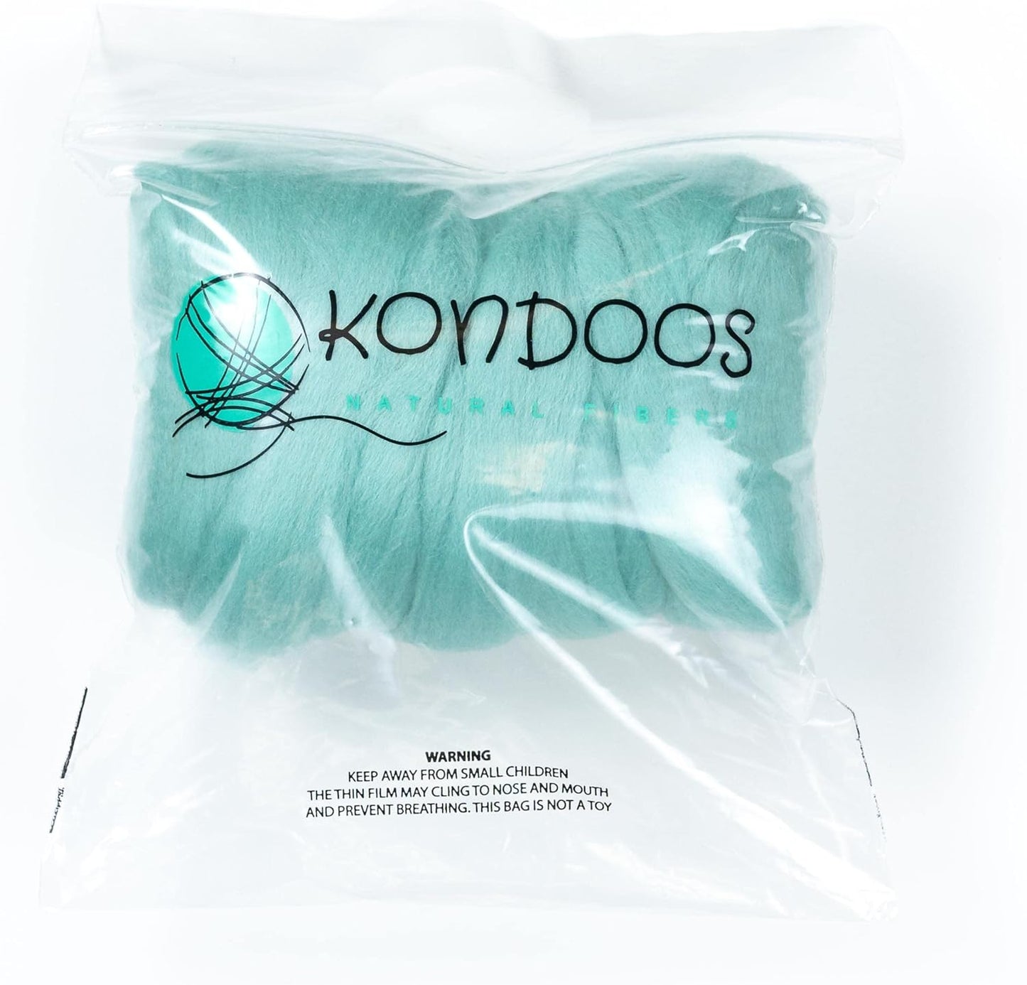 Colored Natural Wool roving, 8 OZ. Best Wool for Needle Felting, Wet Felting, handcrafts and Spinning. (Acqua)