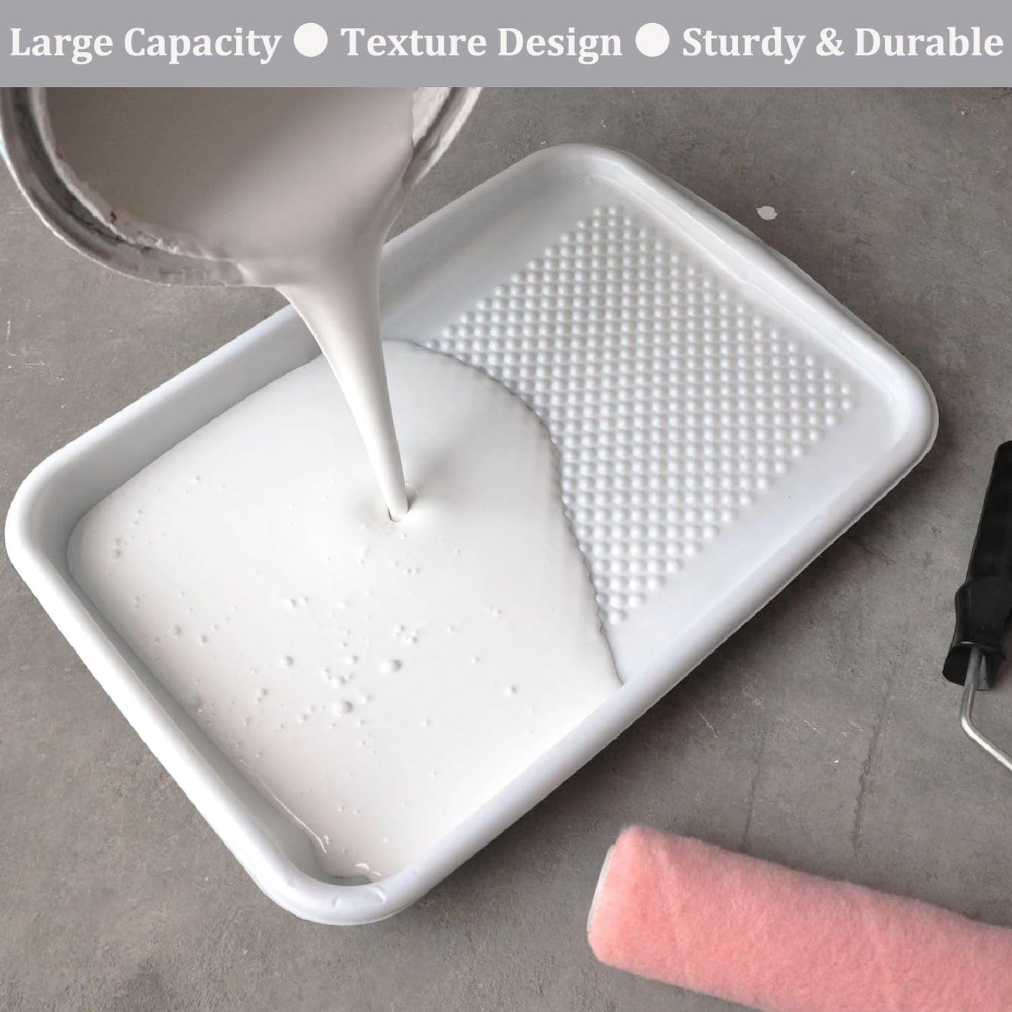 Great Andrew Paint Tray Liners 9 Inch, 13 Pack Disposable Paint Roller Tray Liners, Paint Pan Textured Liners for House Painting Projects, Home or Commercial Use