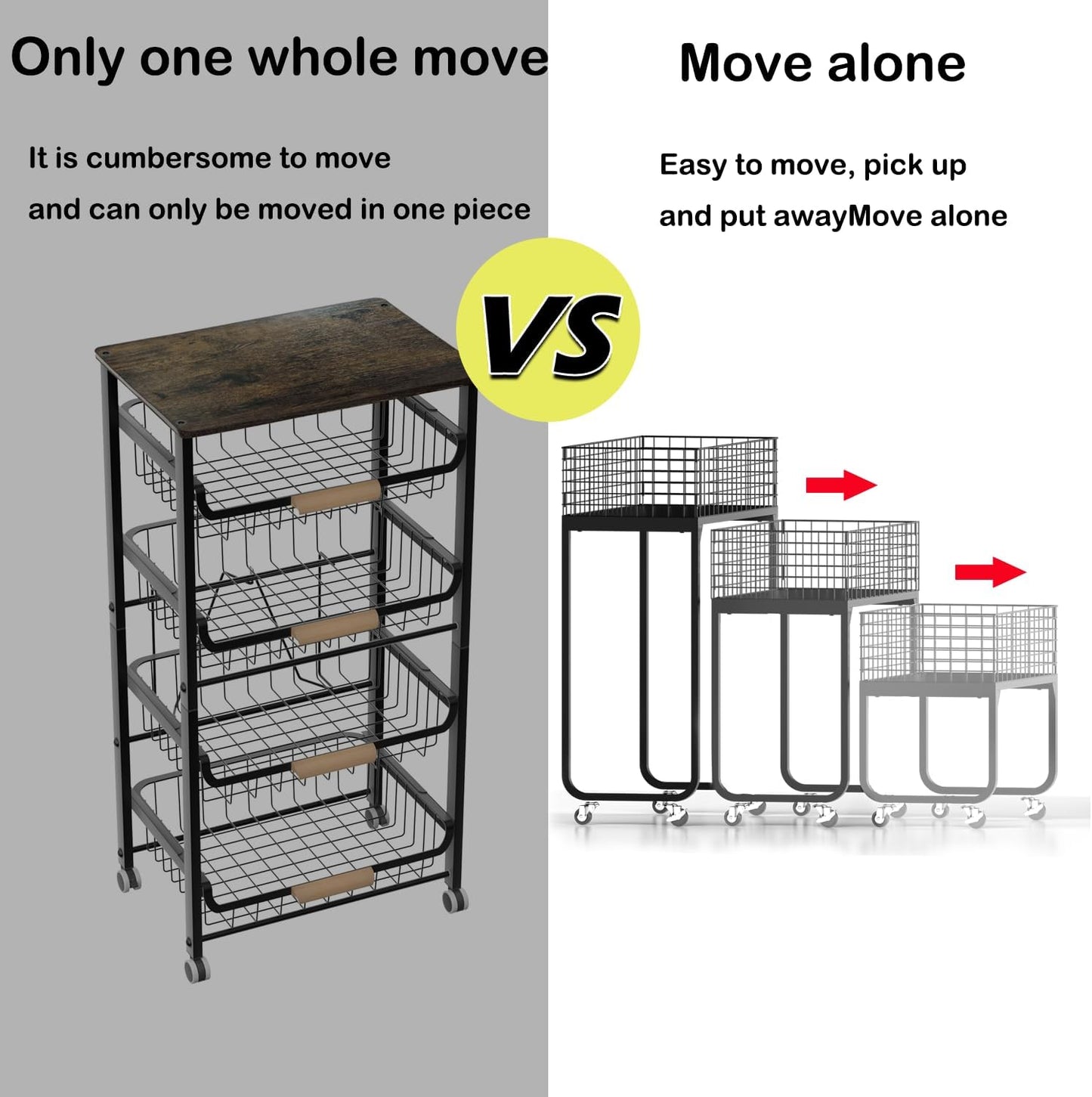 Ball Storage - 22.83" Basketball Cart With Wheels Garage Volleyball Storage Sport Equipment Holder Organizer For Indoor Outdoor,Metal Storage Rack For Playgroup,Gym And School