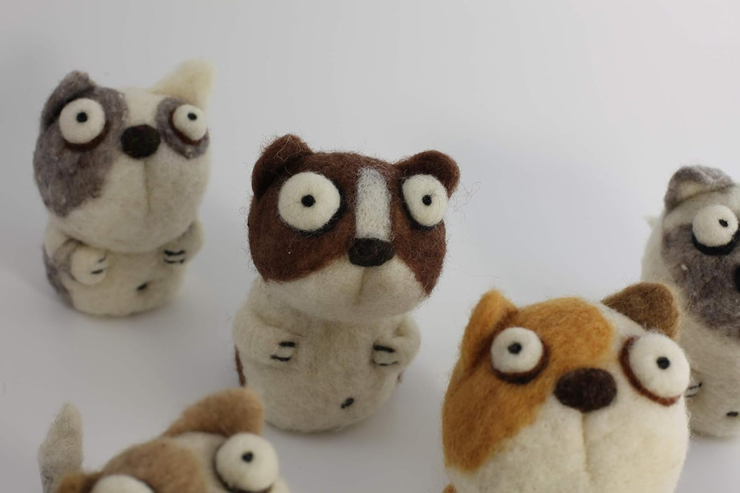 Woolbuddy Needle Felting Wool, Natural Handmade Wool Roving, 6 Vibrant Colors with Instructions (Wool Bag Fall)