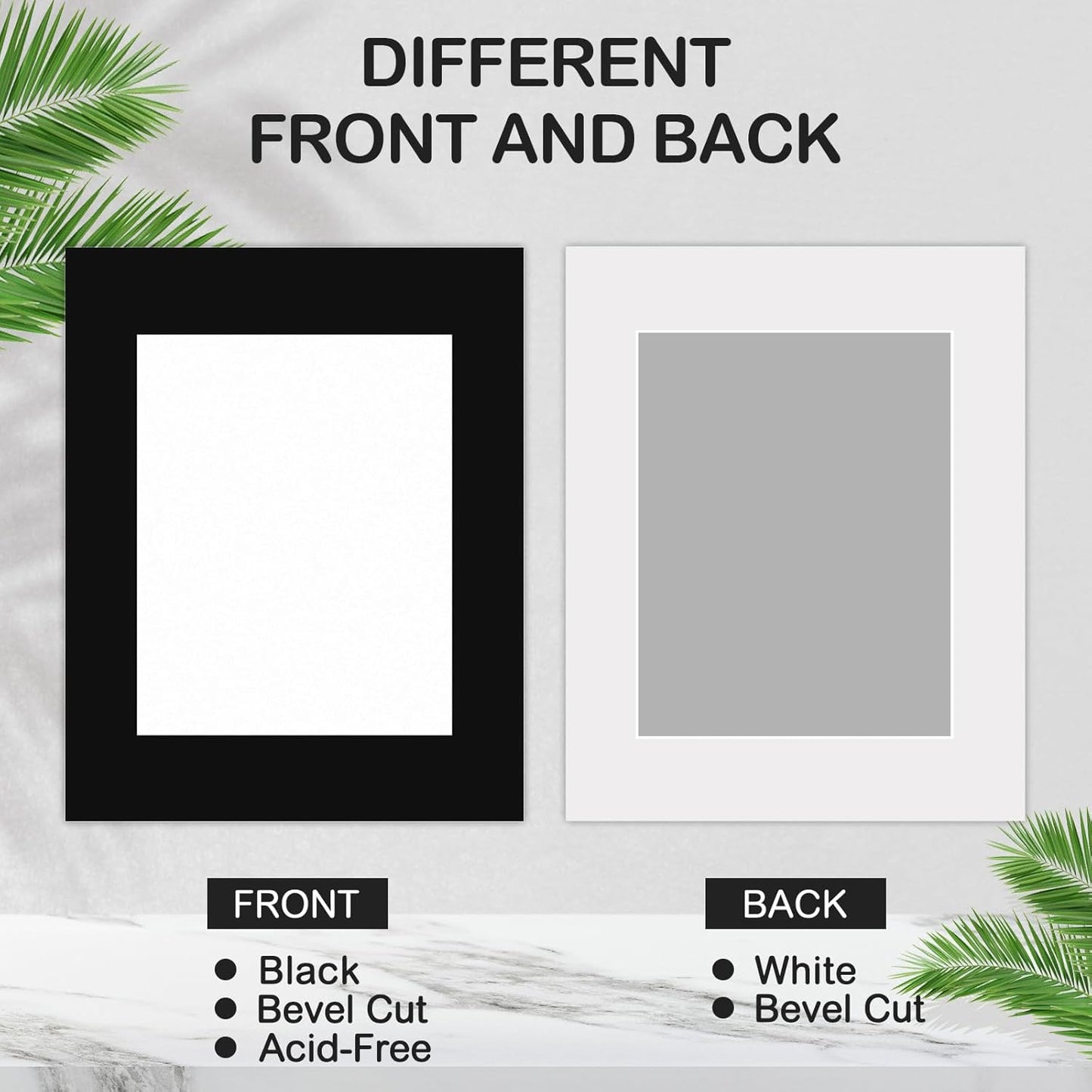 15 Pack 20x16 Black Picture Mats, Frame Mattes for 11x14 Pictures Display Photo Frame Mat Core Bevel Cut Mat Board Show Kit for Photos, Prints, Artworks