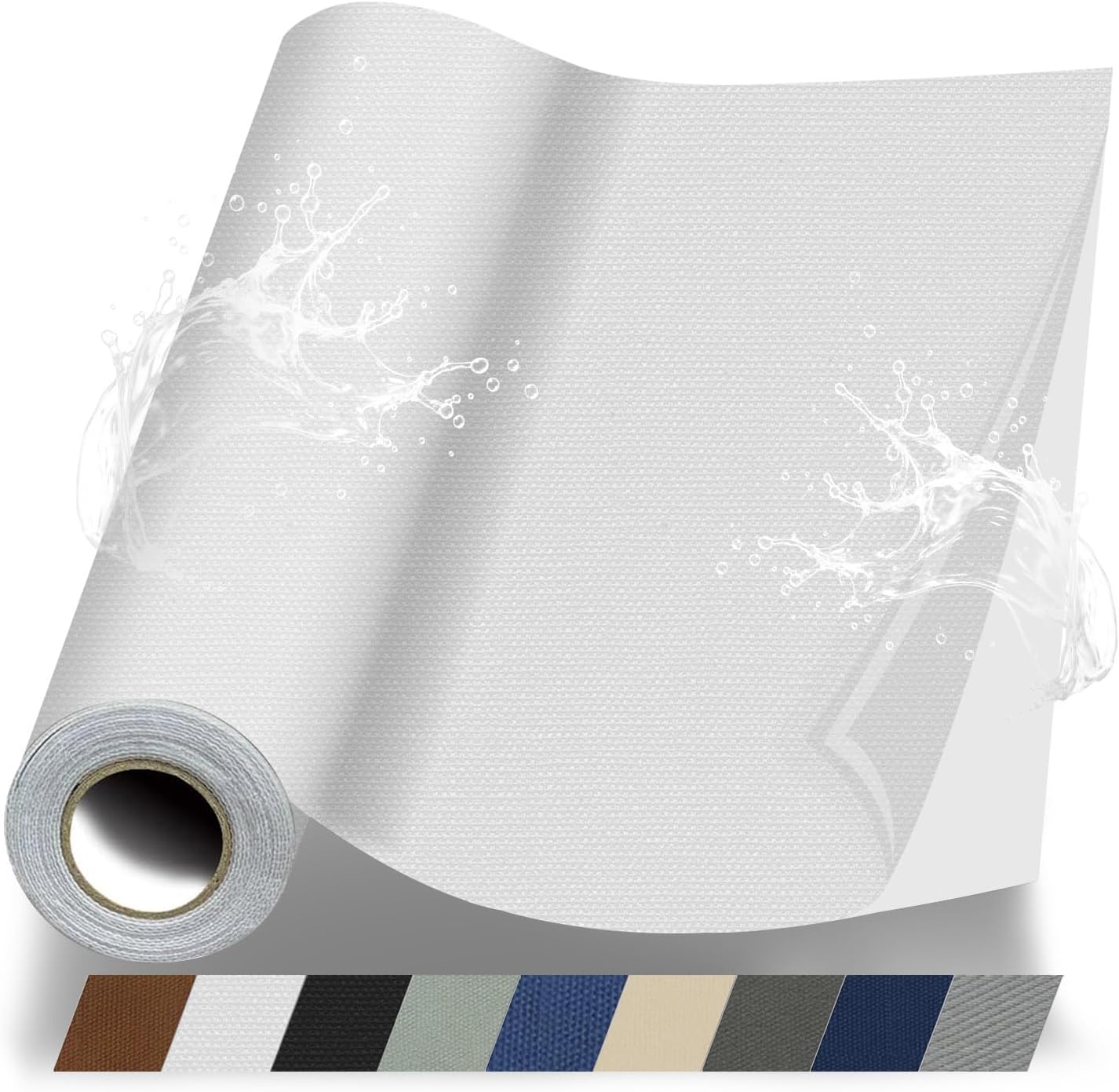 Fabric Repair Patches, Canvas Self-Adhesive Fabric Patches Tape Durable, DIY Large Canvas Repair for Sofa, Couches, Furniture, Chair, Clothing （3.5X79 Inch, White）