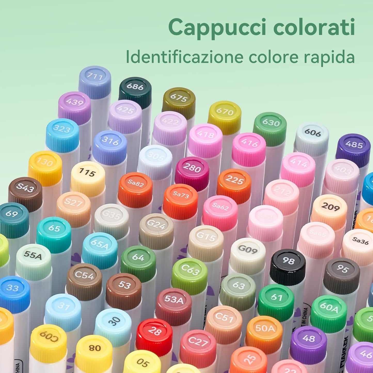 Arrtx 90 Colors Paint Markers Pens, Acrylic Paint Pens for Artists Adults Coloring Drawing Landscape Scenery Natural- Brush Tip for Rock Painting, Wood, Canvas, DIY Crafts Making Art Supplies-90B