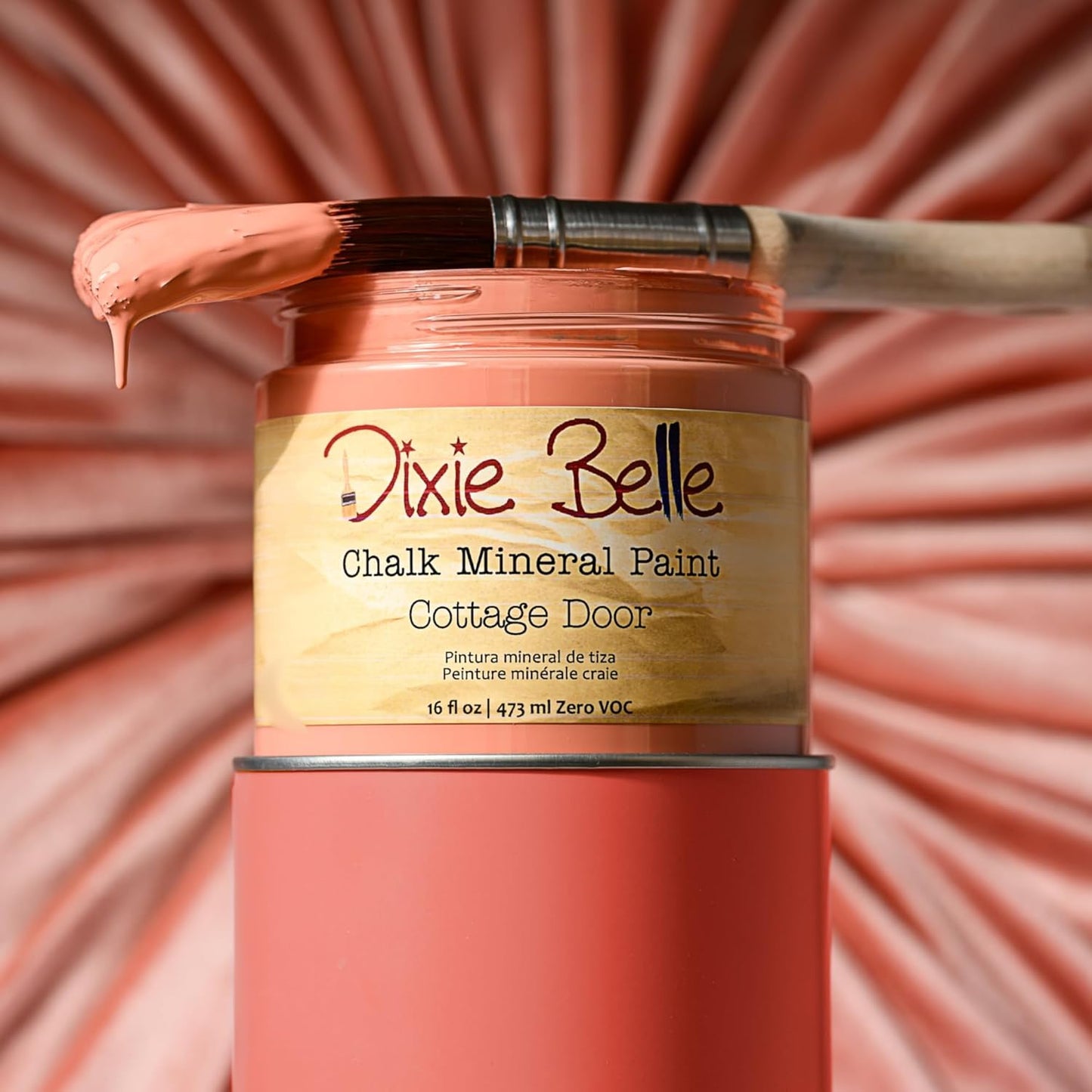 Dixie Belle Paint Company Chalk Finish Furniture Paint - Cottage Door (32oz) - Matte Dusty Coral Chic Chalk Mineral DIY Furniture Paint
