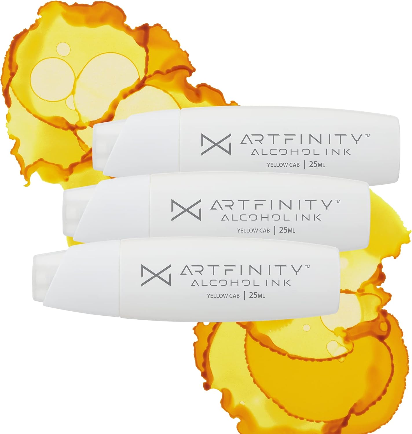 Alcohol Inks 3 Pack - Vibrant, Professional, Dye-Based Alcohol Inks for Artfinity Alcohol Markers, Artists, Drawing, & More! - Yellow Cab Y2-35