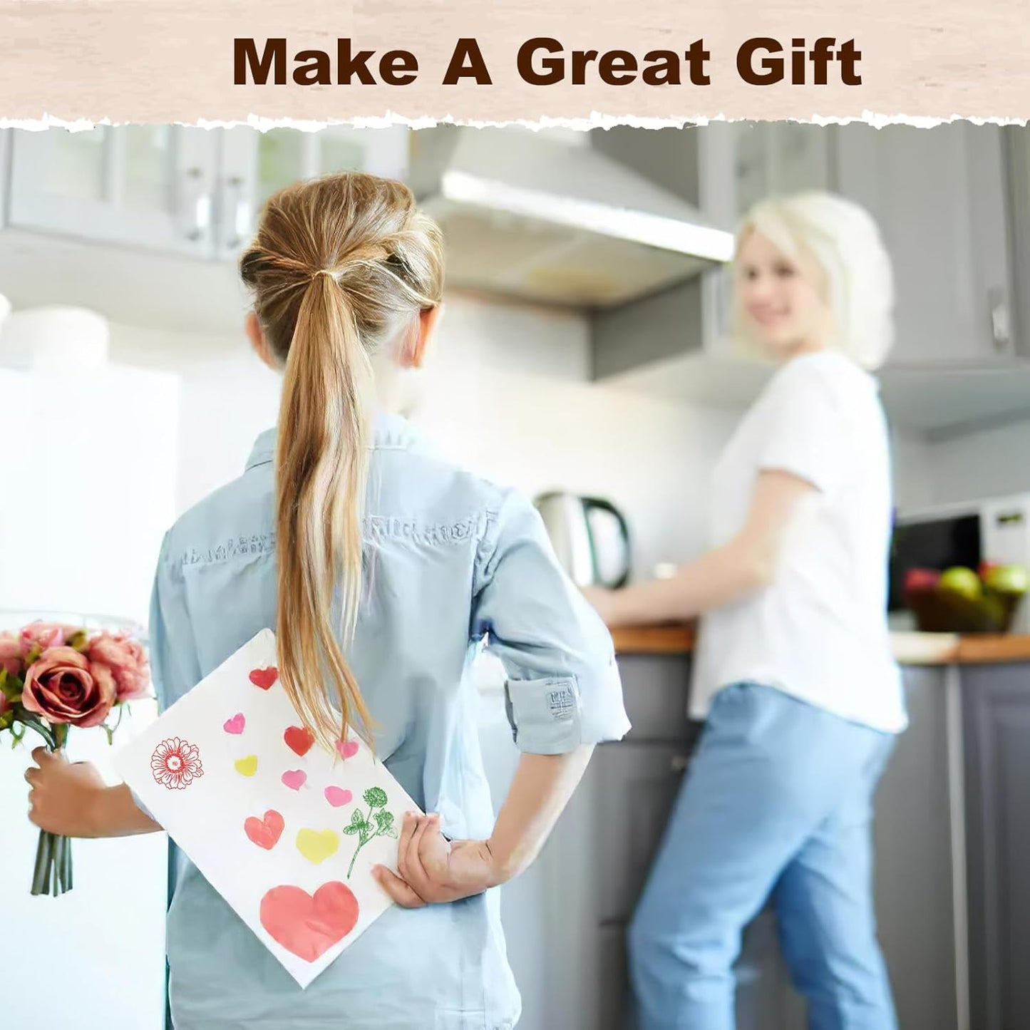 UCEC 8 Sheets Flower Clear Stamps for Card Making, Silicone Stamps for Crafting, Flower Stamp Clear Rubber Flowers Vintage Plants and Decoration and DIY Scrapbooking