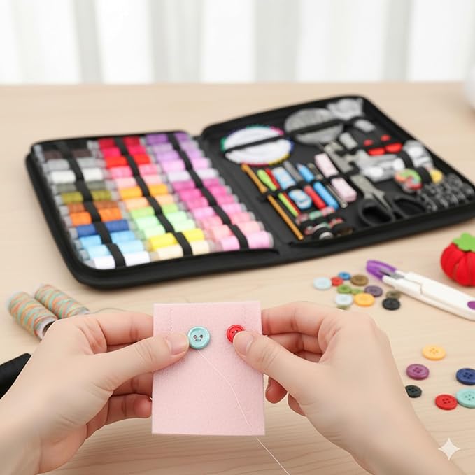 Forypretty Sewing Kit for Adults, 240 PCS Needle and Thread Kit for Sewing with Tailor Scissors & Accessories, 43 XL Thread Spools, Travel Sewing Kit for Beginners