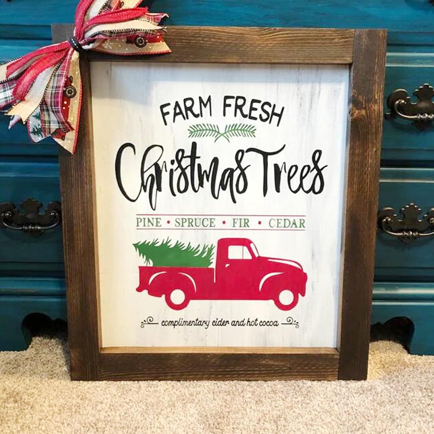 10 Pieces Large Christmas Stencils for Painting on Wood, Reusable Merry Christmas Stencil Candy Cane Christmas Tree Farm Template Holiday Stencils for Wood Sign DIY Crafts (10Pieces large christmas-1)