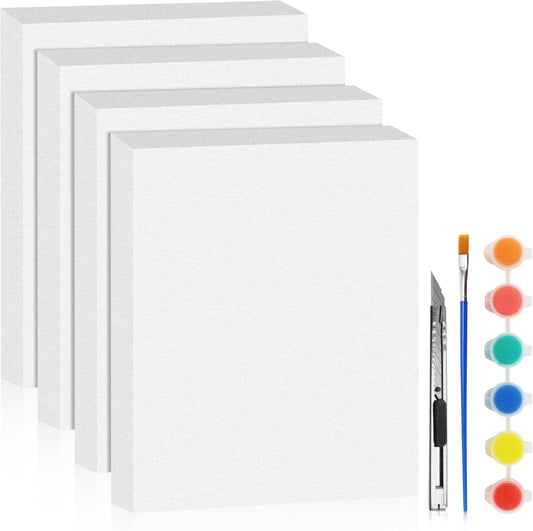 LuckyFoam White 4 Pack 15x12x2 inch Foam Sheets 2 Inch Thick Polystyrene Rectangles XPS Foam Board Craft for Insulating DIY Modeling Art Supplies