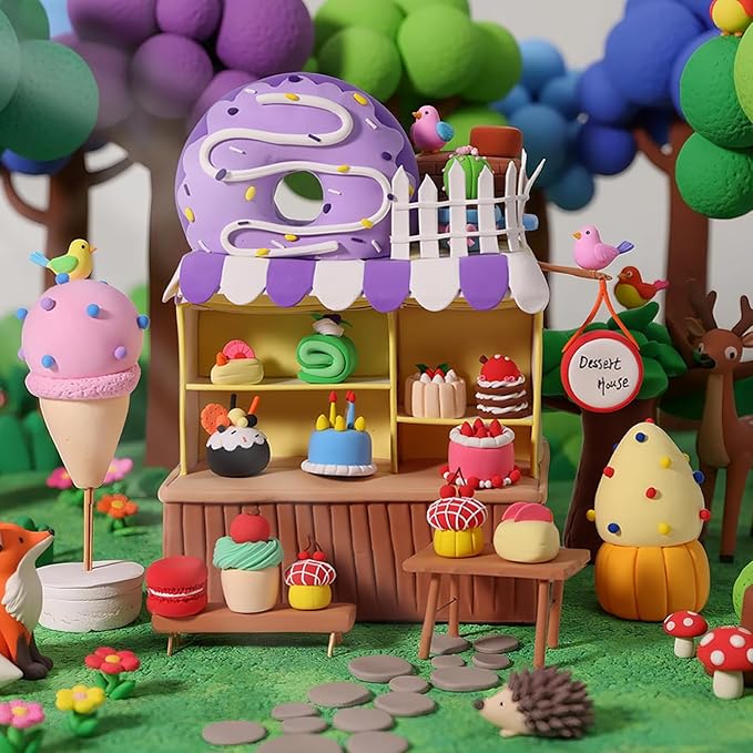 Air Dry Clay for Kids - Modeling Clay Kits, Ultra Light & Soft, Safe & Non-Toxic, 12 Boxes DIY Model Magic Clay with Sculpting Tools & Tutorials, Individual Packs, Creative Art Crafts Toys Gifts