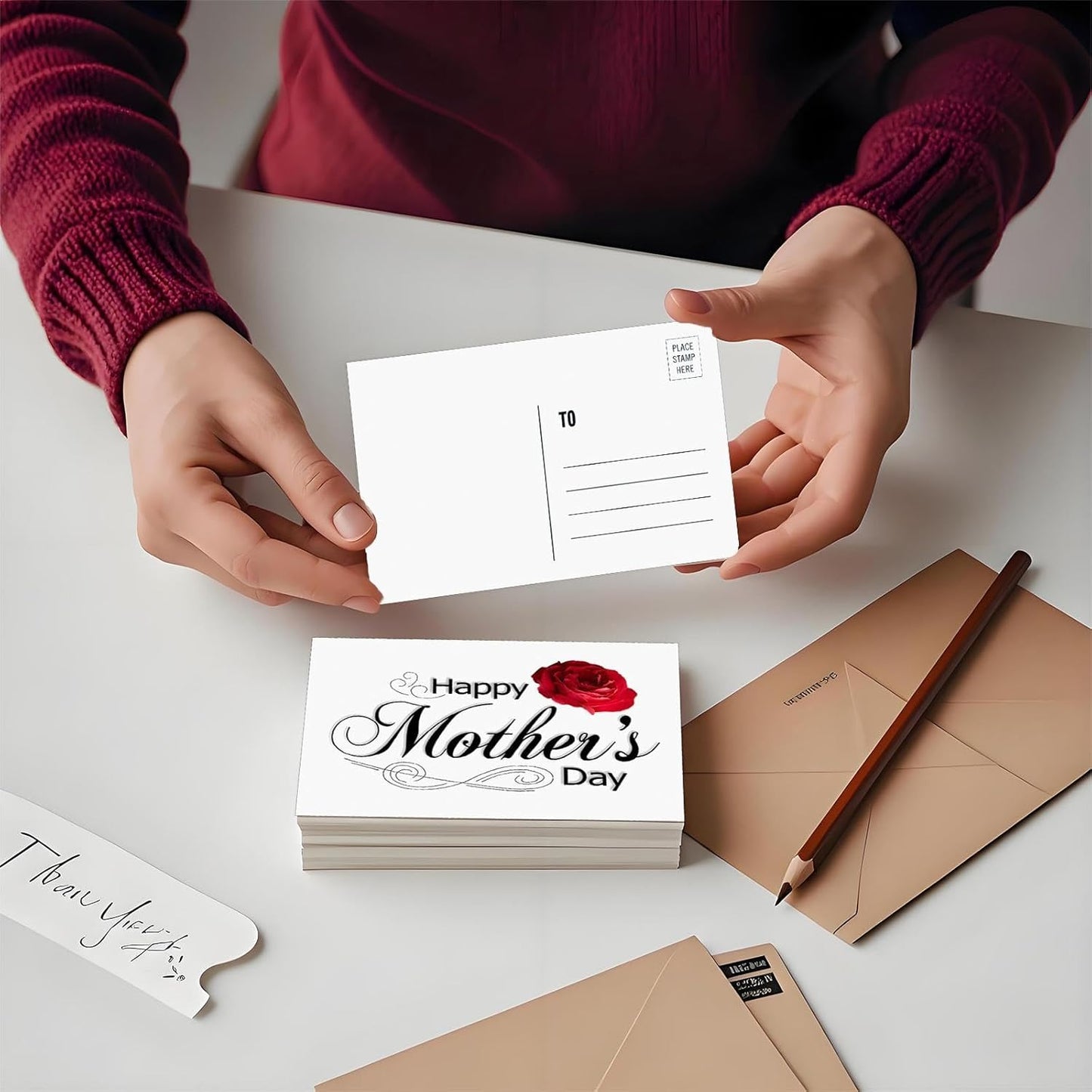 4x6 Blank Postcards for Mailing, White Cardstock Paper, Thick Cardstock, Ideal for Greeting Cards, Thank You, Invitations & DIY Projects