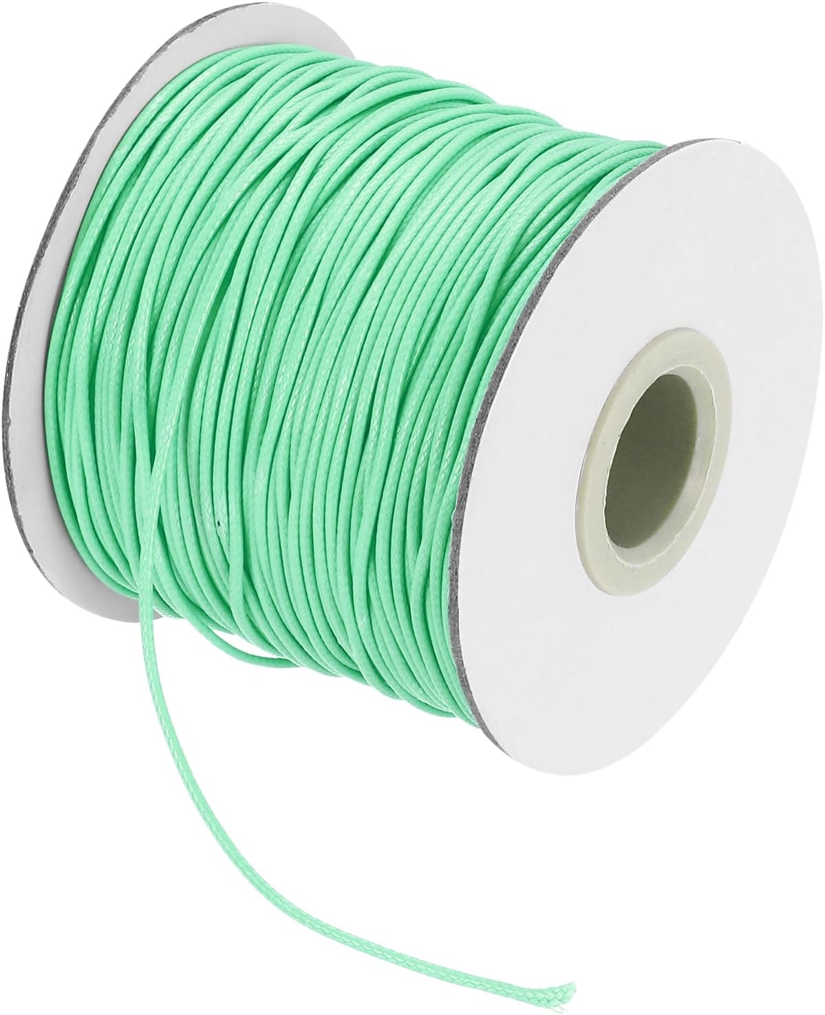 MECCANIXITY Waxed Cord 1mm Waxed Thread 87 Yard Wax String Leather Cord for Bracelet Making, Necklaces, Beading, Jewelry Making and DIY Crafts(Lake Blue)