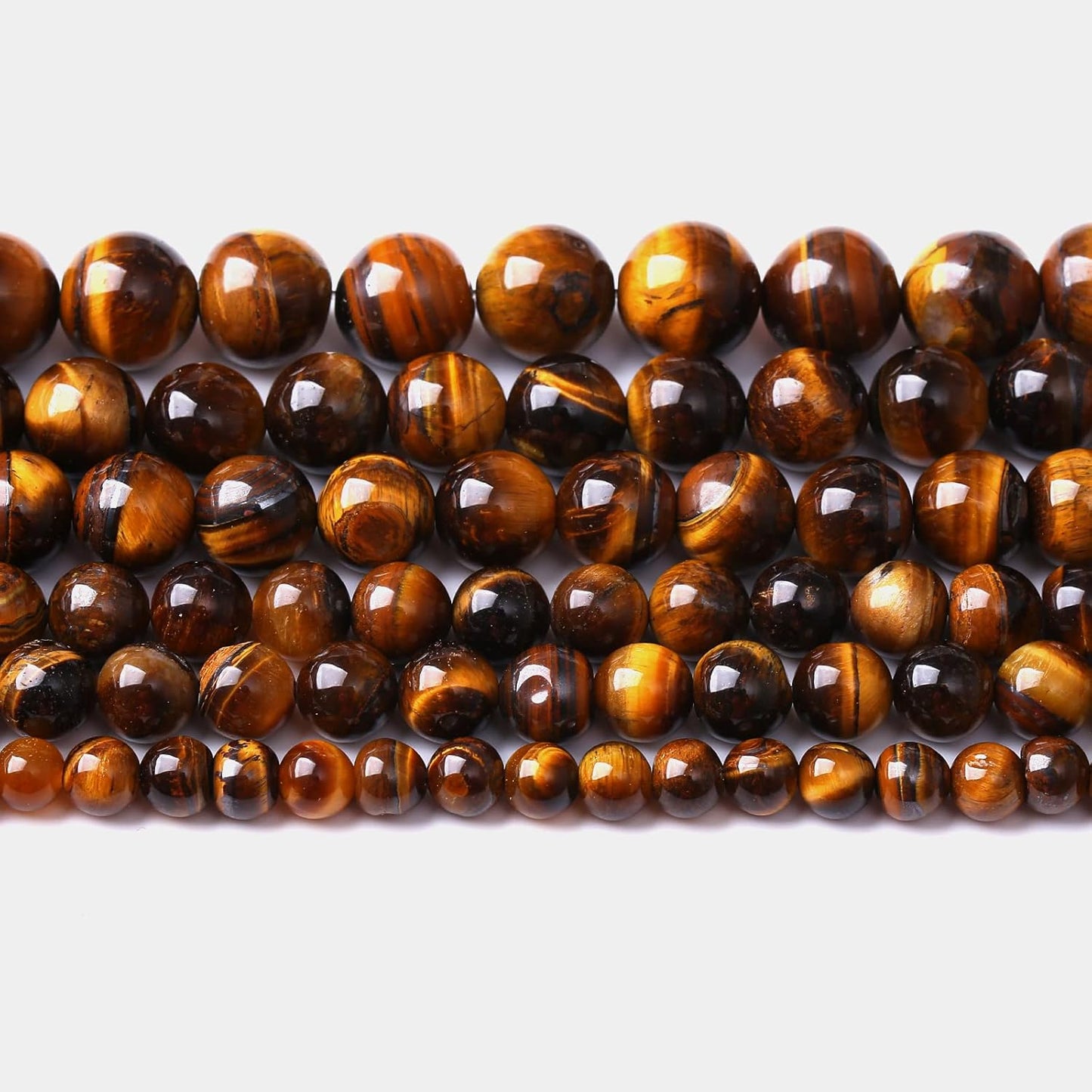 4mm 90pcs Natural Iron Yellow Tiger Eye Stone Beads for Jewelry Making Healing Energy Beads DIY Bracelet Necklace (4mm, Iron Yellow Tiger Eye Stone)