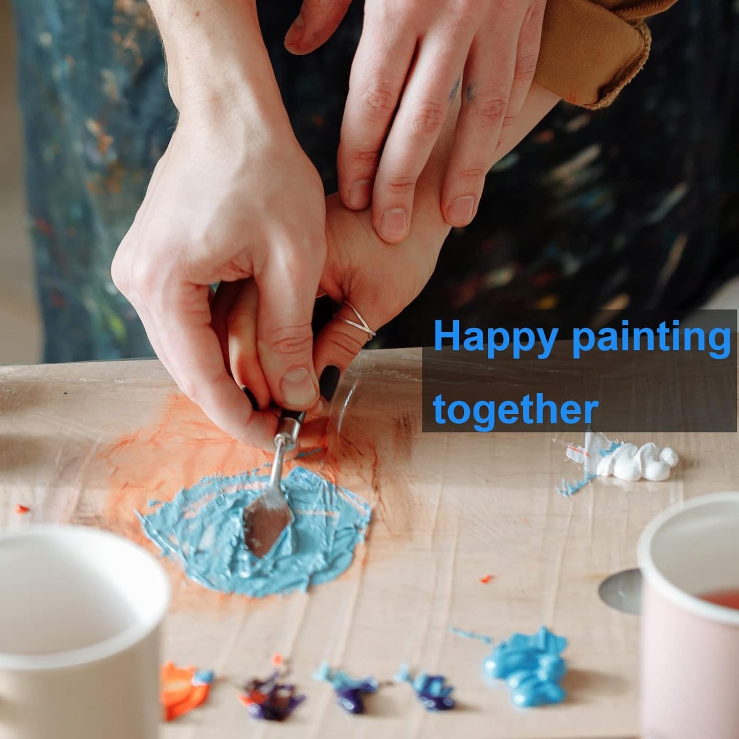 5 Piece Palette knifes Painting Knife Set for Oil, Acrylic Paint,Cake Decorating,Stainless Steel Pallet Knife Paint Knife Art Spatula for Various Types of Painting,ColorMixing,Smearing