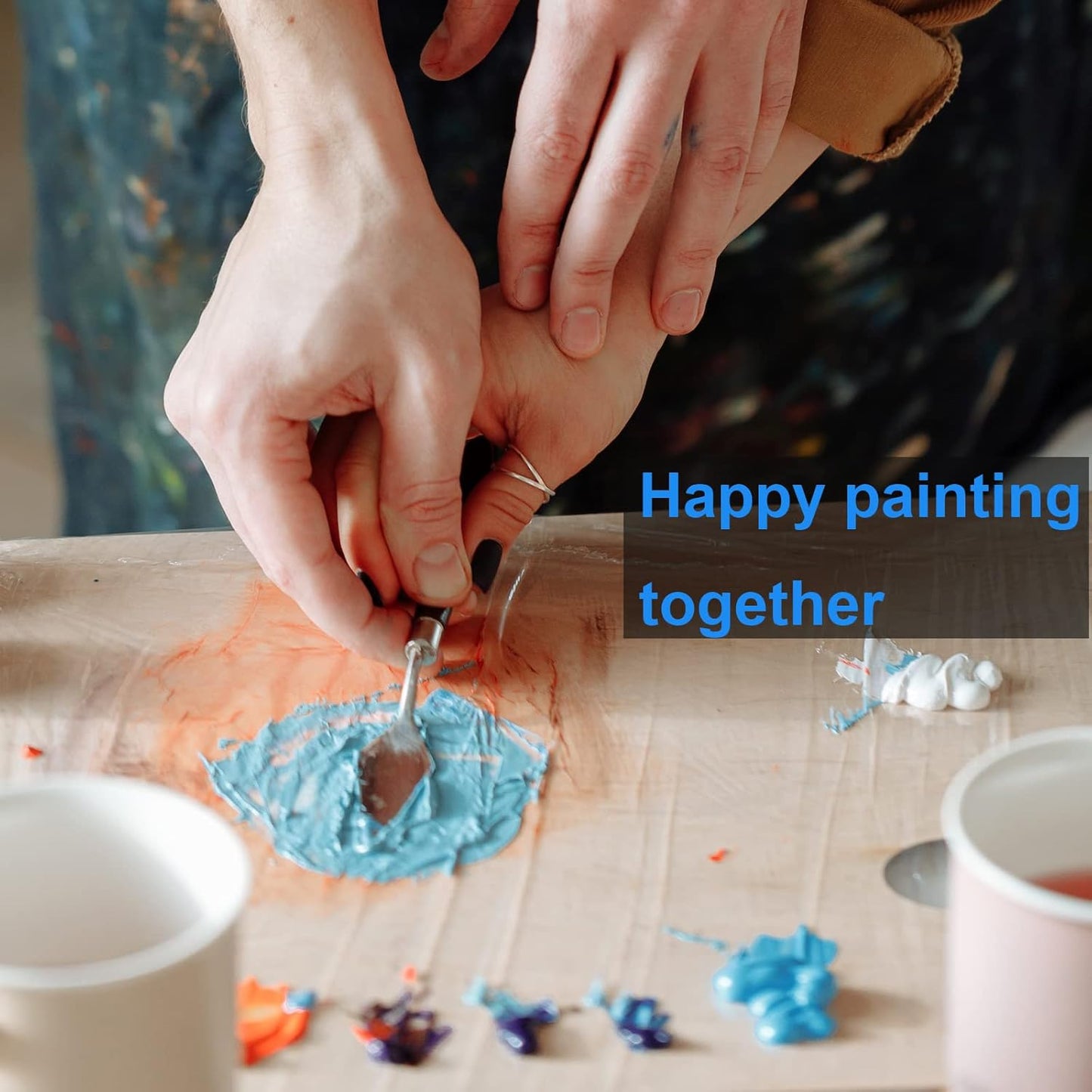 Palette knifes Painting Knife Set for Oil, Acrylic Paint,Cake Decorating,Stainless Steel Pallet Knife Paint Knife Art Spatula for Various Types of Painting,ColorMixing,Smearing (10)