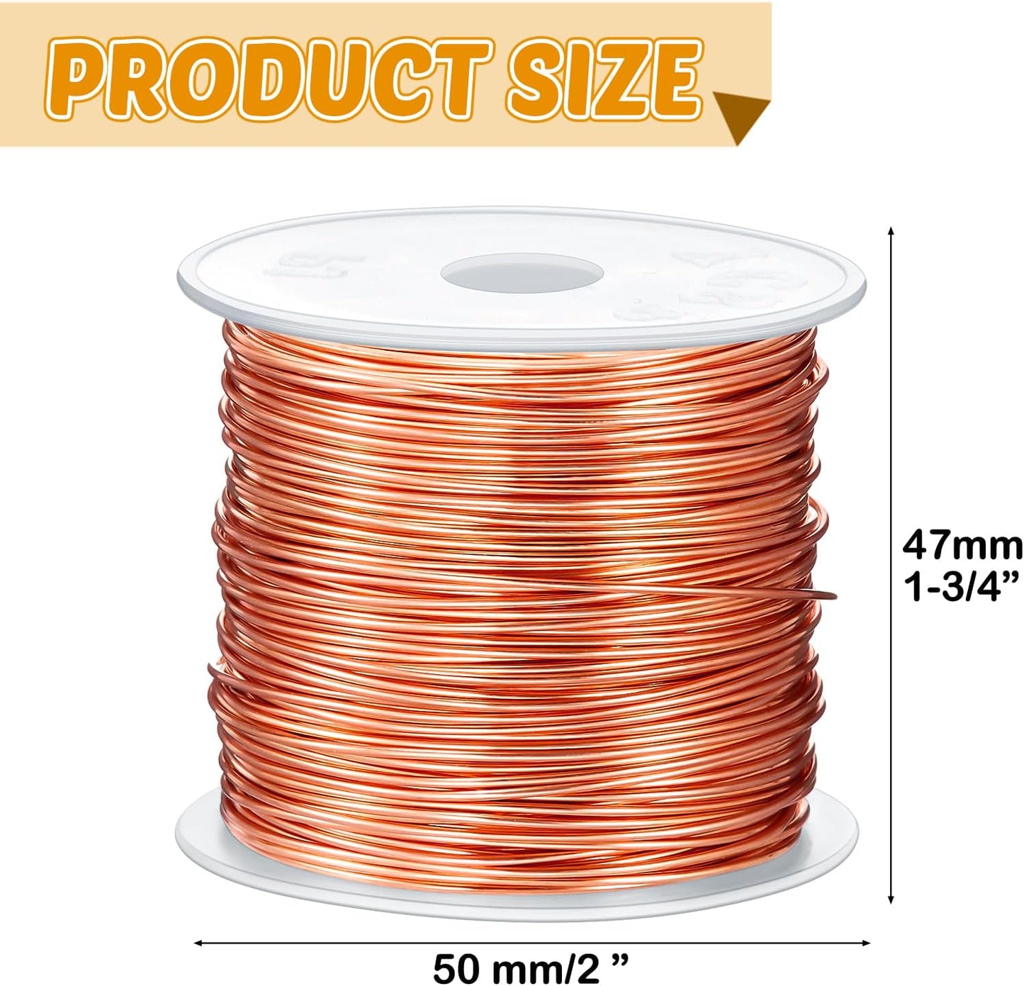 Funrous 5 Rolls 5 Size Jewelry Wire 18, 20, 22, 24, 26 Gauge Copper Wire Kit Jewelry Beading Bendable Craft Metal for Making Crafts, Sculpting with a Pliers(Copper)