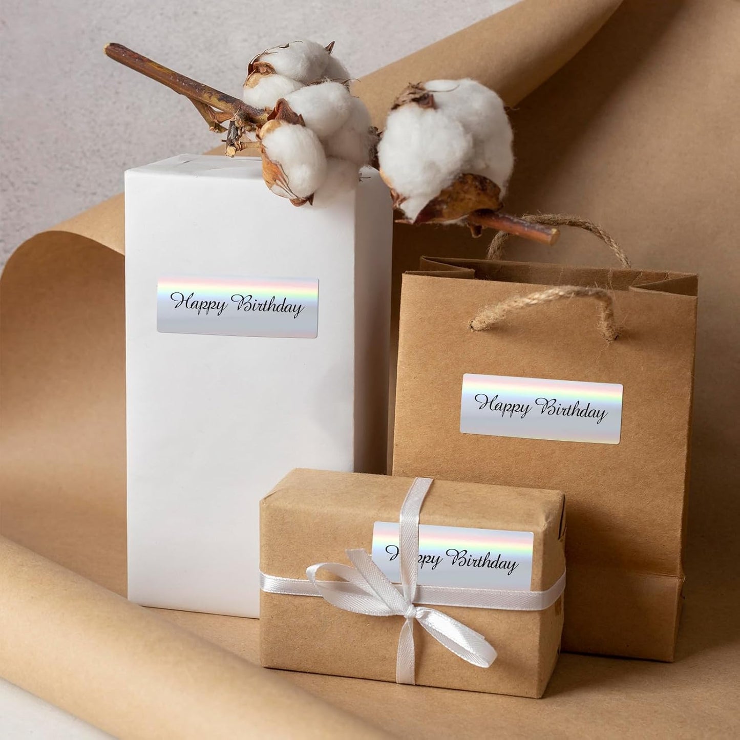 1" x 3" Holographic Thermal Label Stickers,Printable Rainbow Glitter Thermal Printer Sticker Labels for Gift Wrapping, Self-Adhesive Name Price Tag DIY Custom Logo Design (500 pcs)