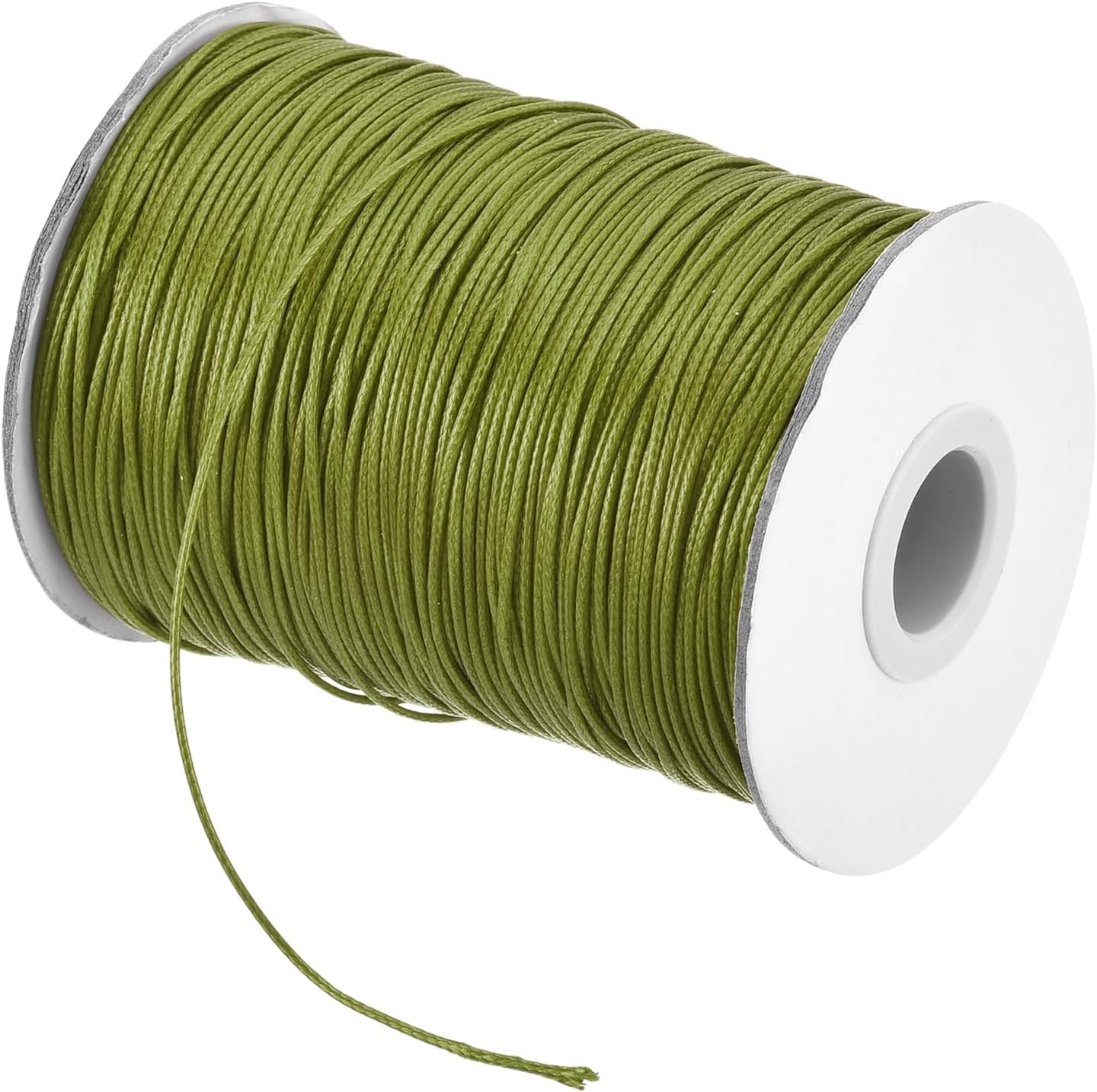 MECCANIXITY Waxed Cord 0.8mm Waxed Polyester Cord 175 Yard Wax String for Bracelet Making,Necklaces, Beading,Jewelry Making and DIY Crafts(Olive Green)