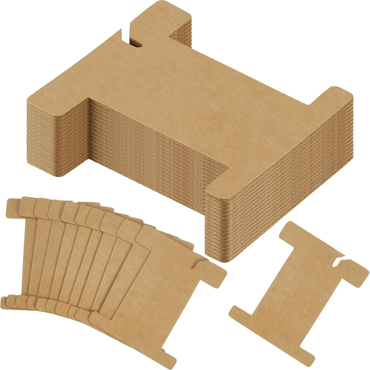 100 Pcs Ribbon Organizer Set Cardboard Ribbon Spools Embroidery Floss Holder Organizer Embroidery Thread Holder Empty Cardboard Yarn Bobbin for Cross Stitch Craft DIY Sewing