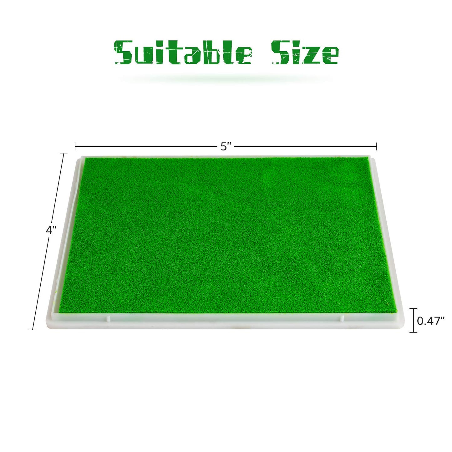 Ink Pad, 5x4'' Washable Non-Toxic Ink Stamp Pad for Baby Footprint Handprint, Green